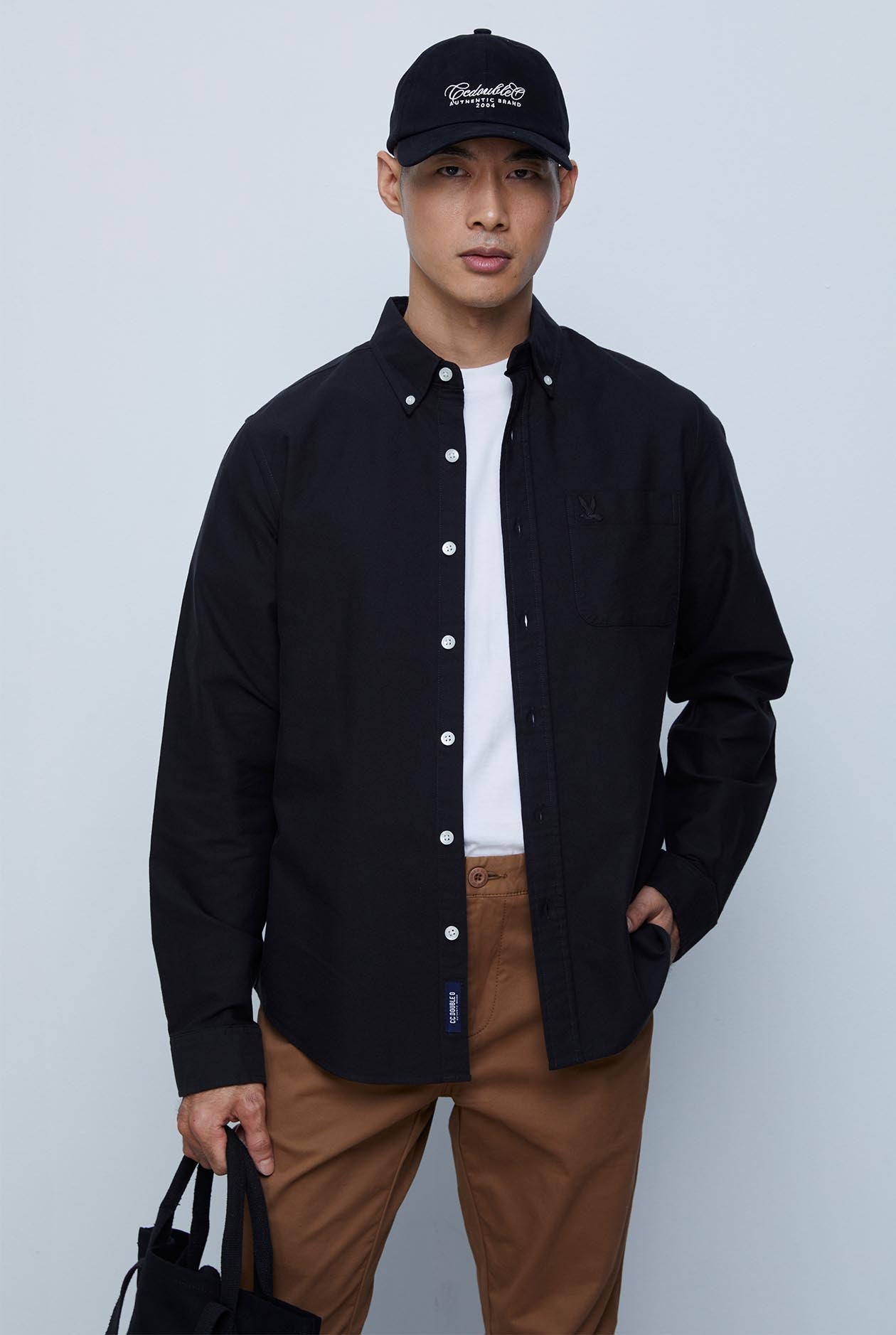 BIRD LOGO SIGNATURE LONG SLEEVE OXFORD SHIRT