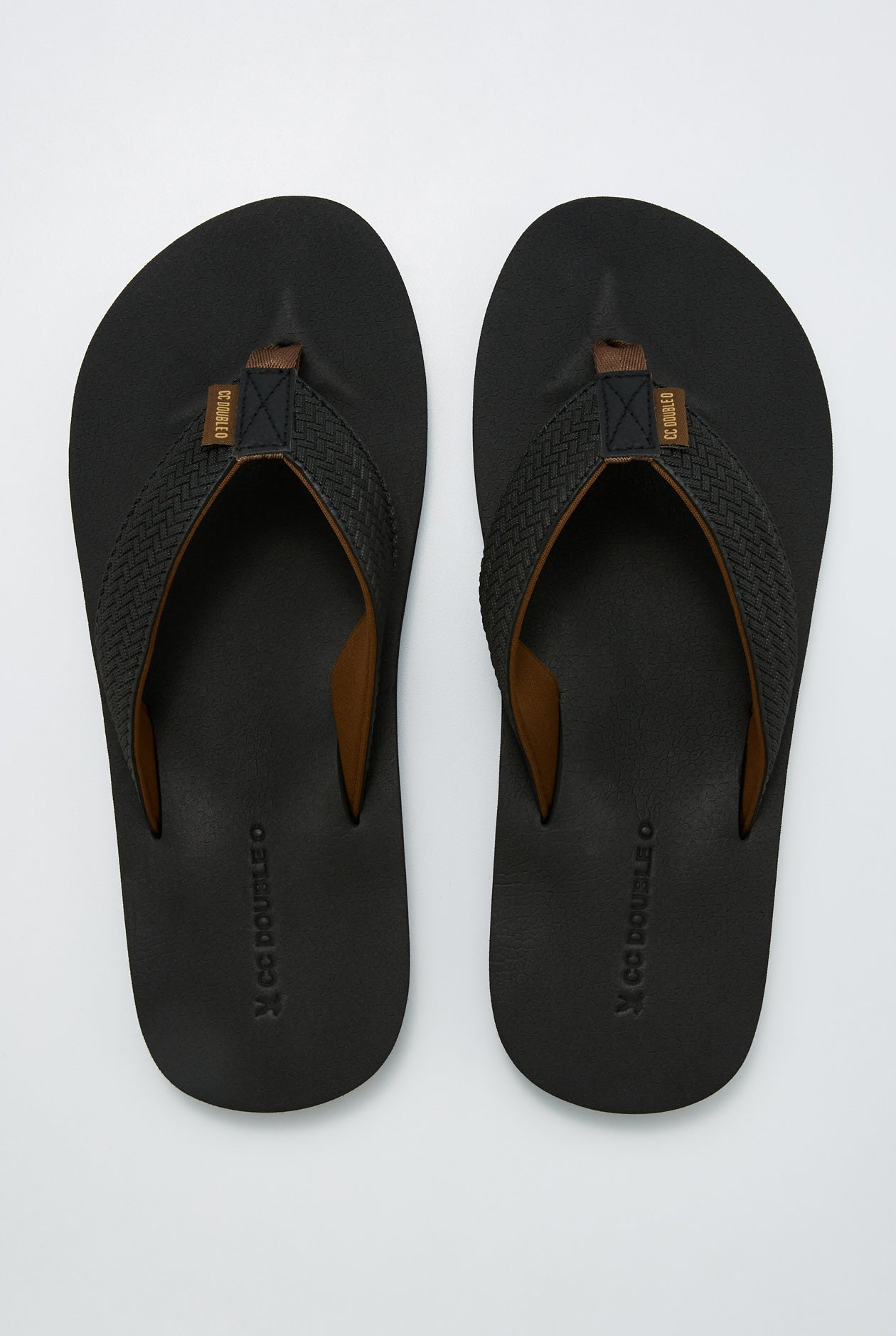 BLACK LOGO FILP FLOPS
