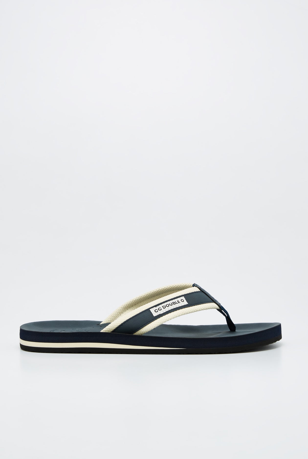 CONTRAST STRAP LOGO SLIDE SANDALS