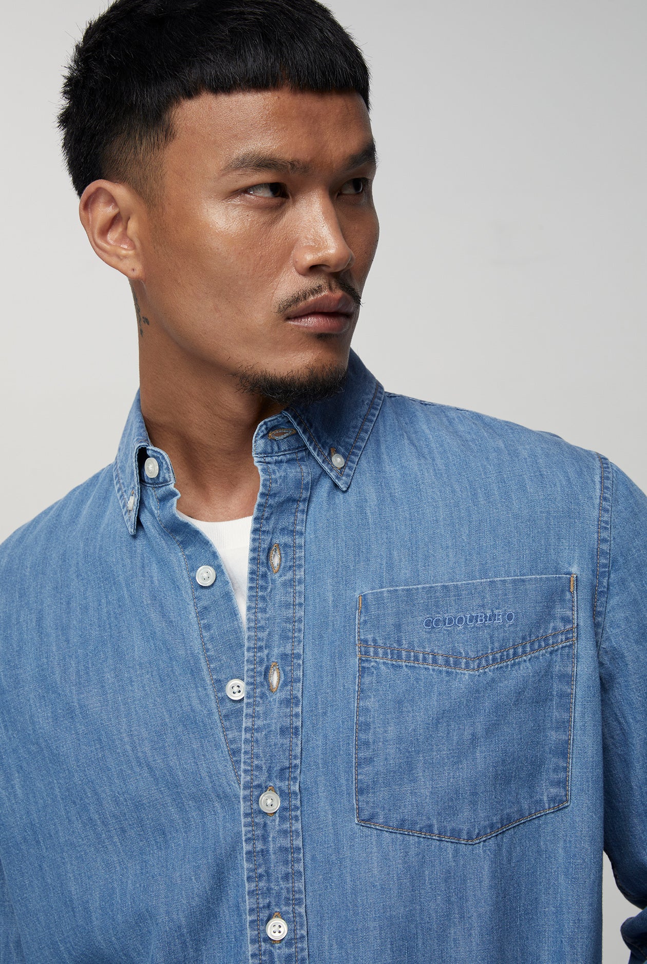 VINTAGE LONG SLEEVE DENIM SHIRT