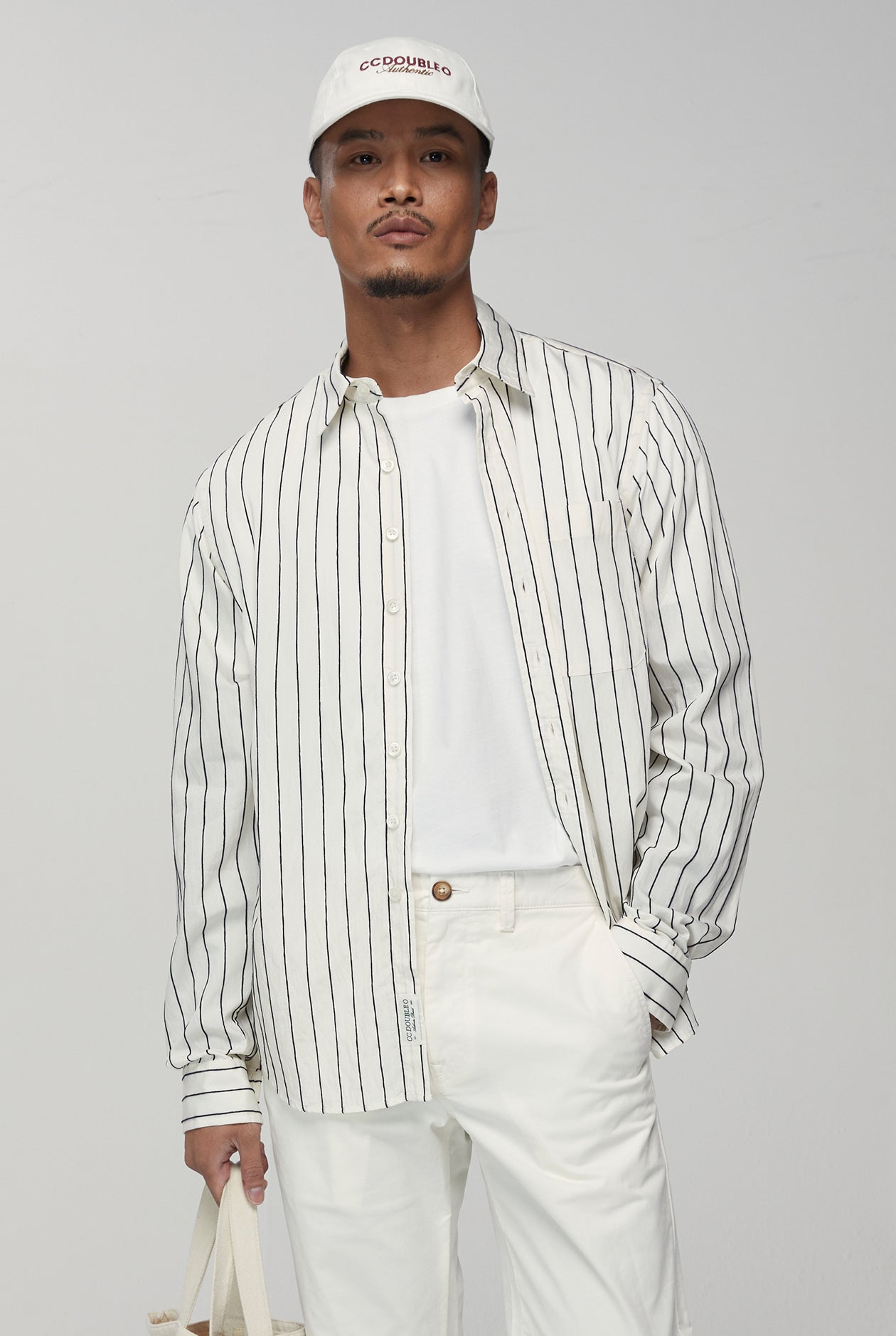 VERTICAL STRIPED LONG SLEEVE SHIRT