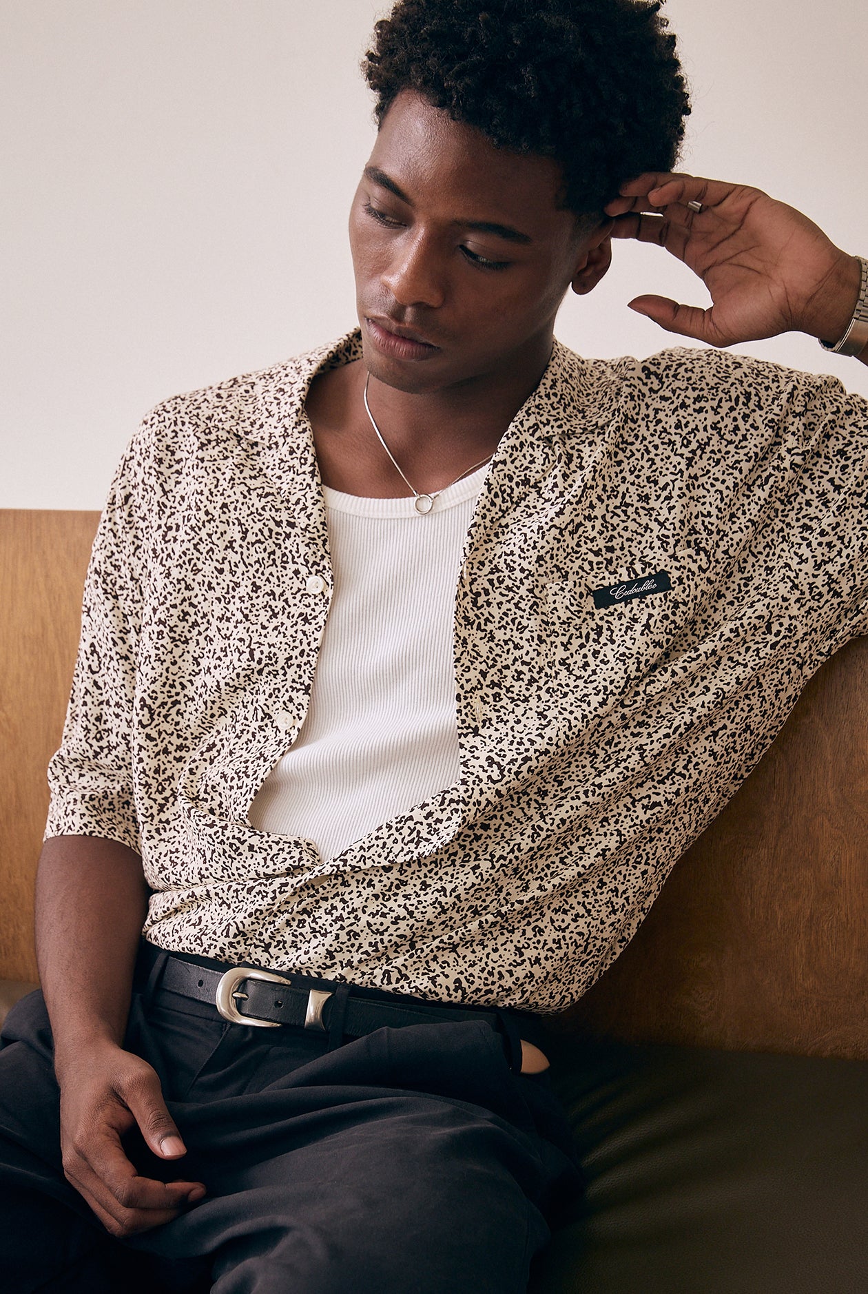 CAMP COLLAR PRINTED SHIRT