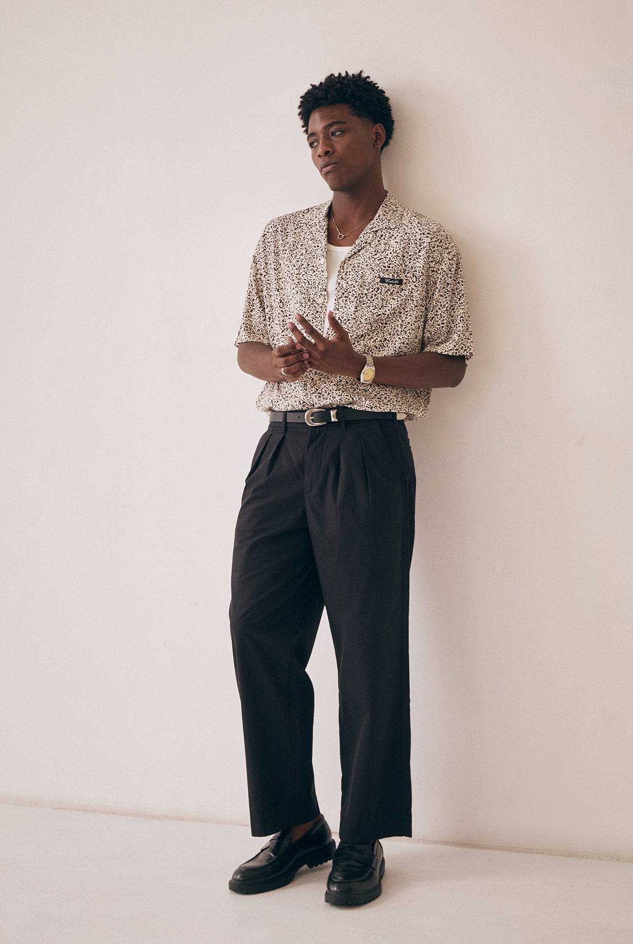 CAMP COLLAR PRINTED SHIRT