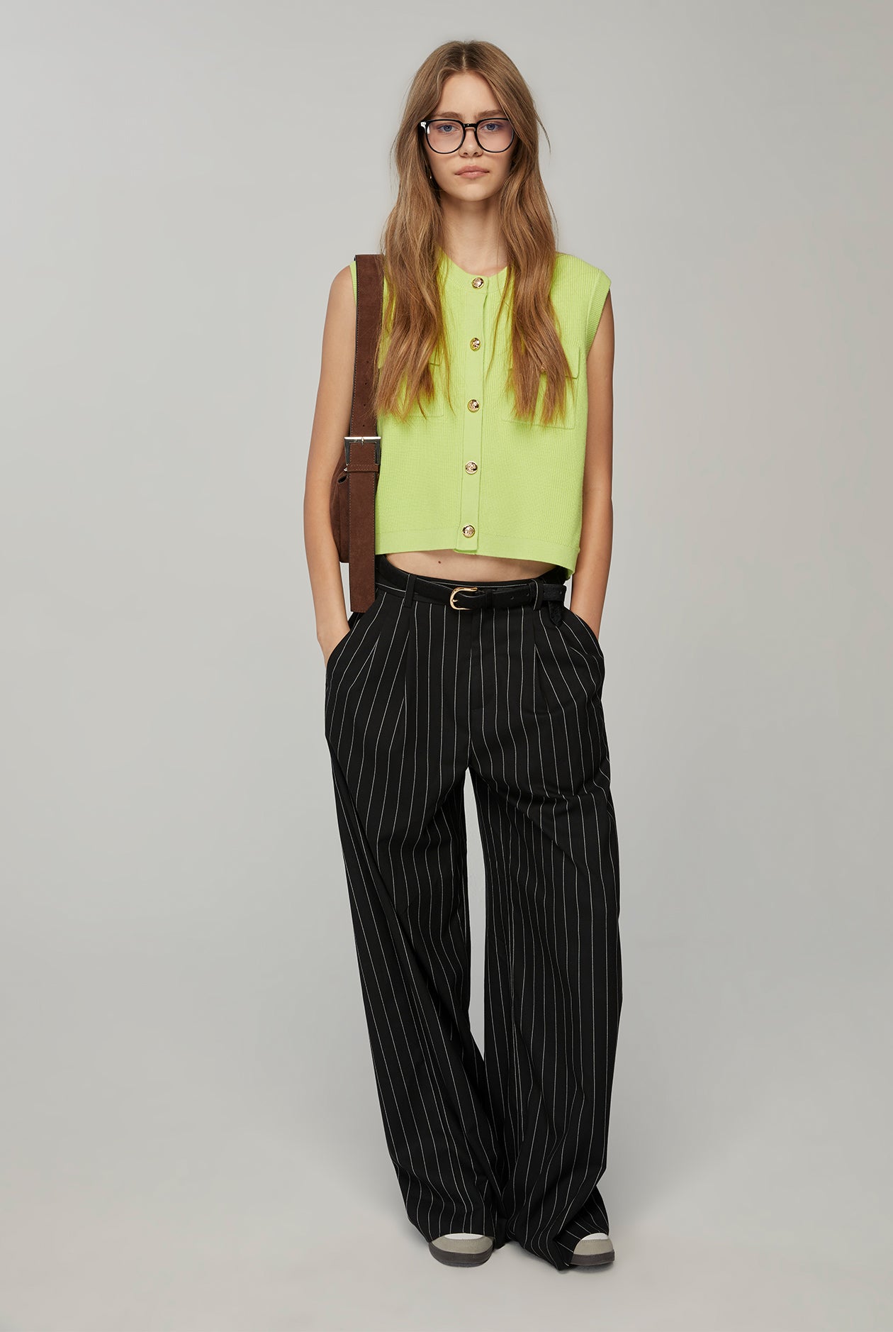 CROPPED BUTTON-UP VEST