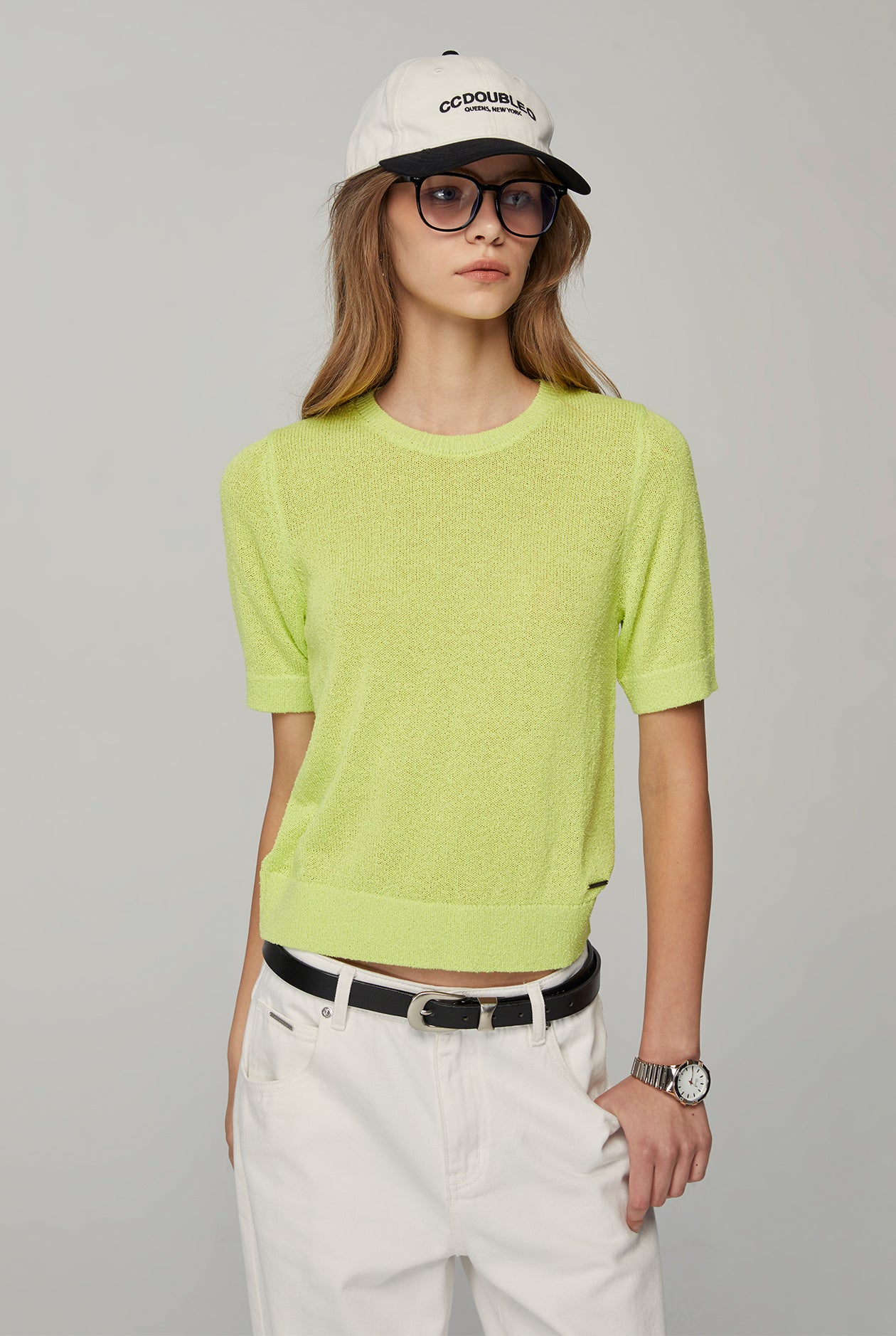 SEMI-SHEER KNITTED TOP