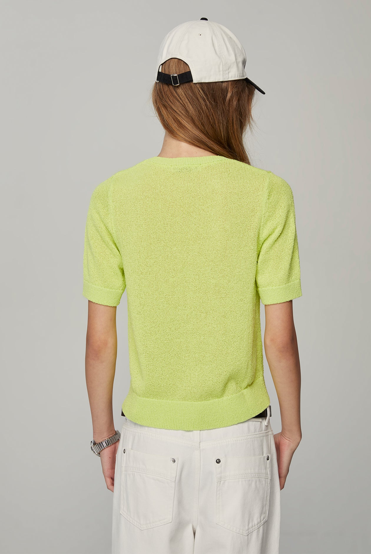 SEMI-SHEER KNITTED TOP