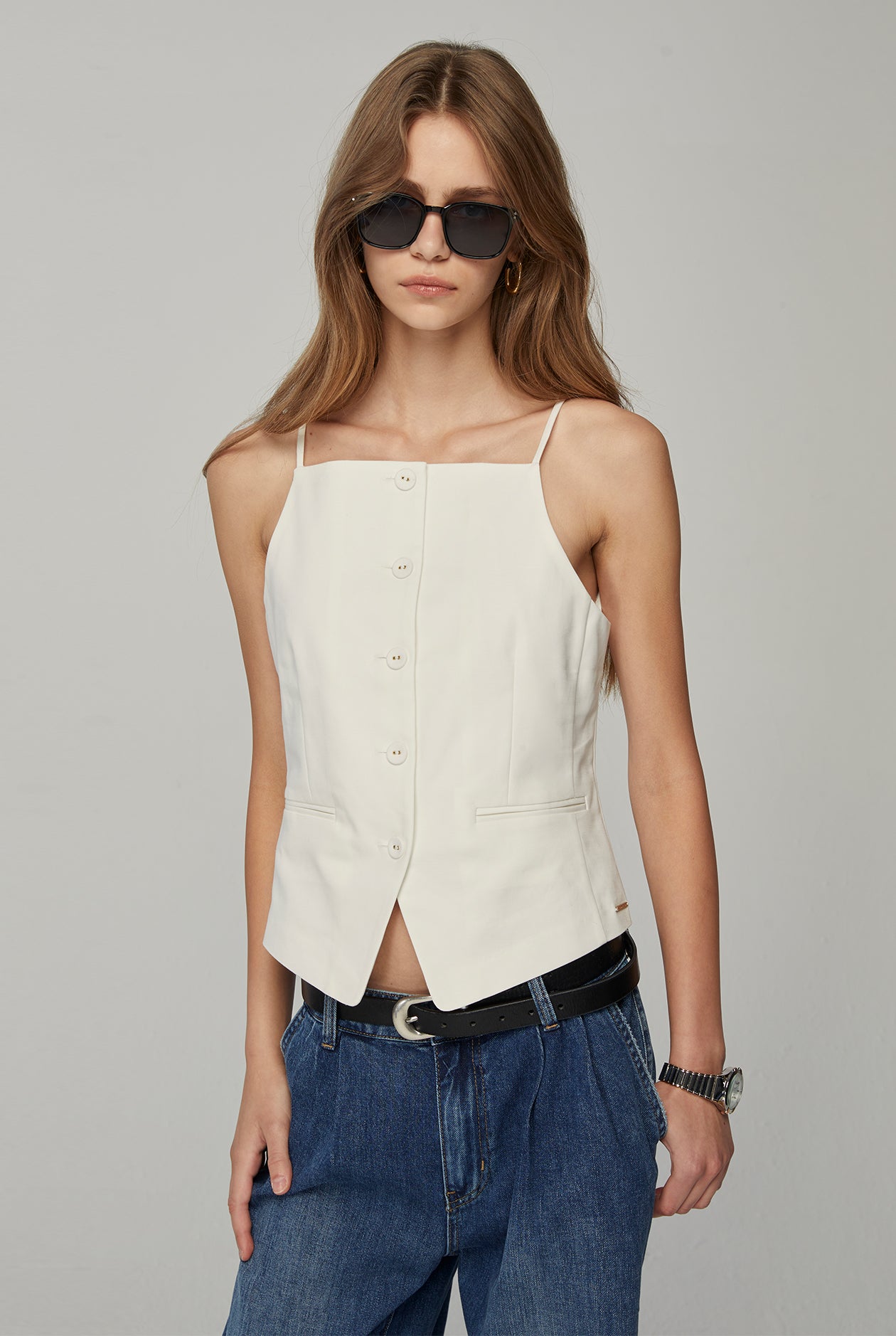 SQUARE NECK WAISTCOAT