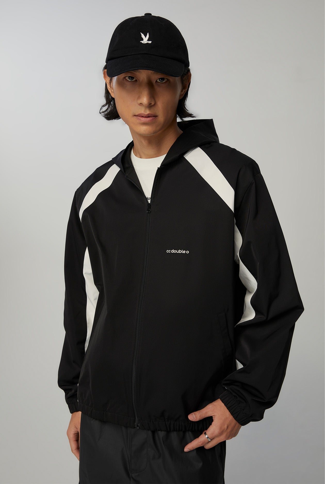 CONTRAST PANEL HOODIE