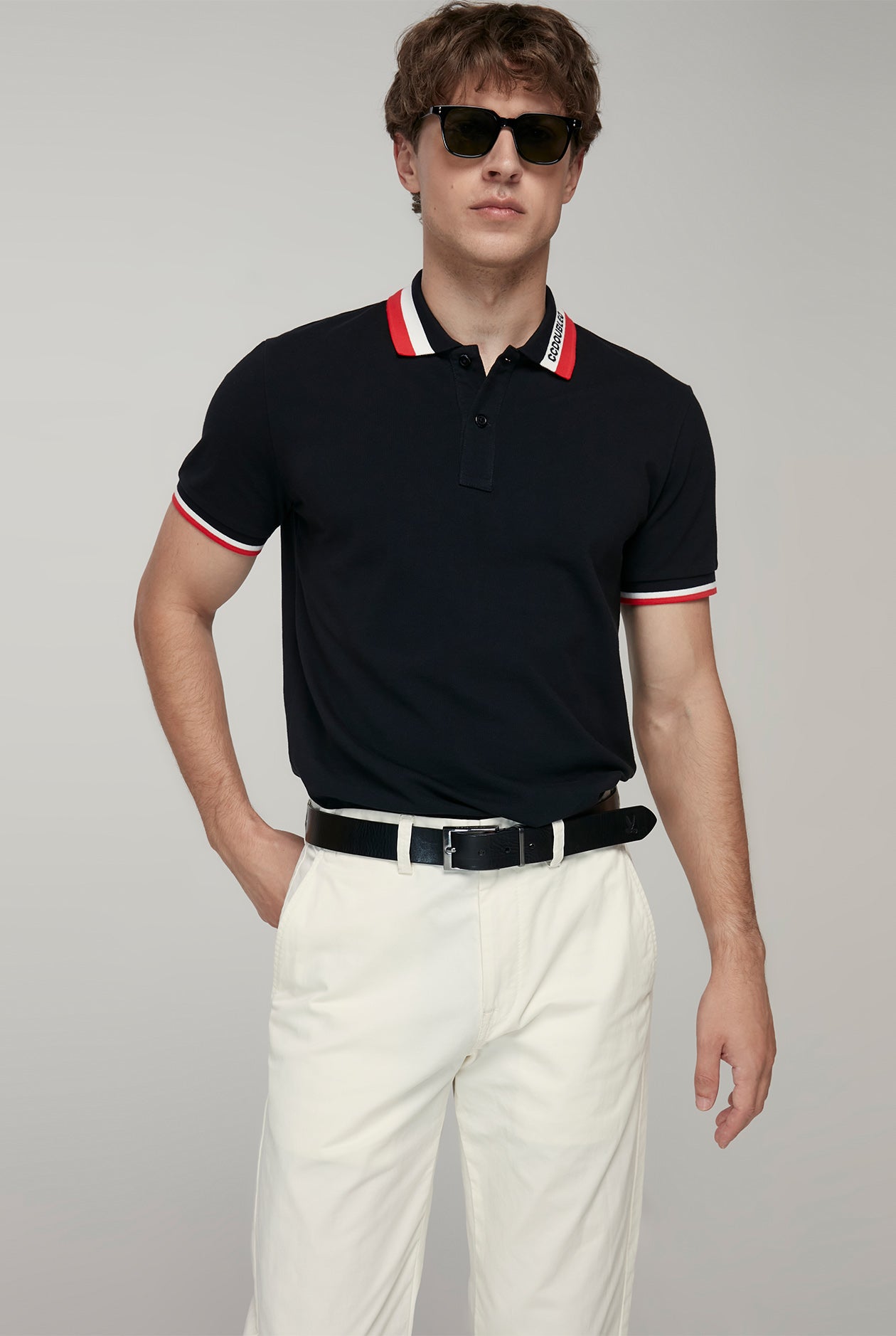 NECK LOGO CONTRAST DETAIL POLO