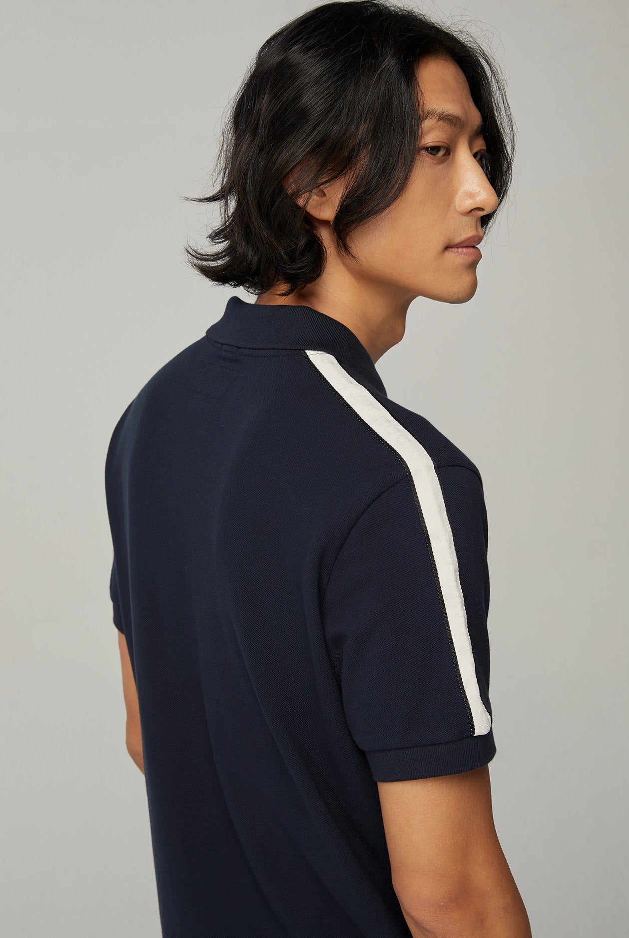 CONTRAST TAPE TRIM PIQUE POLO