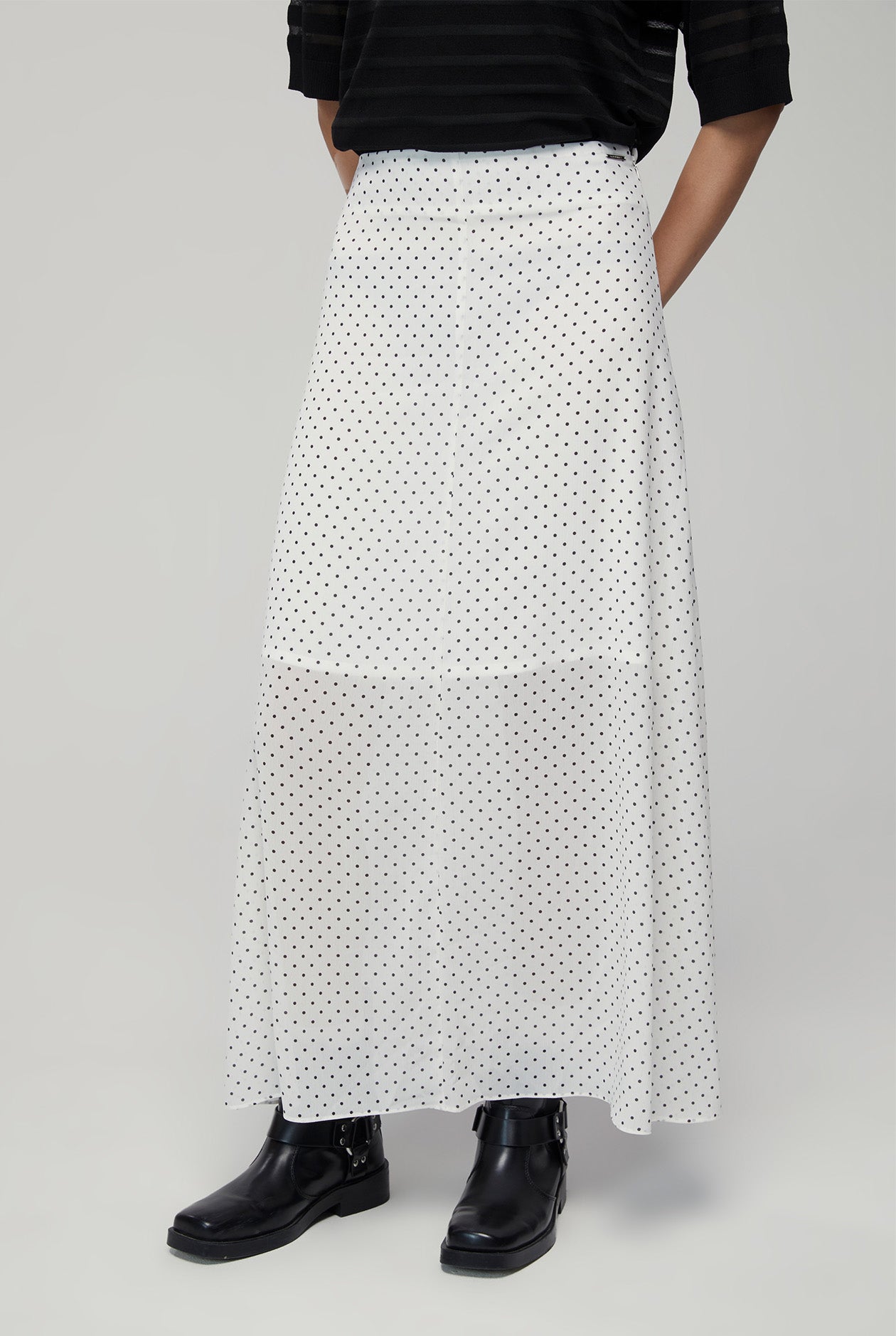 POLKA DOT MAXI SKIRT