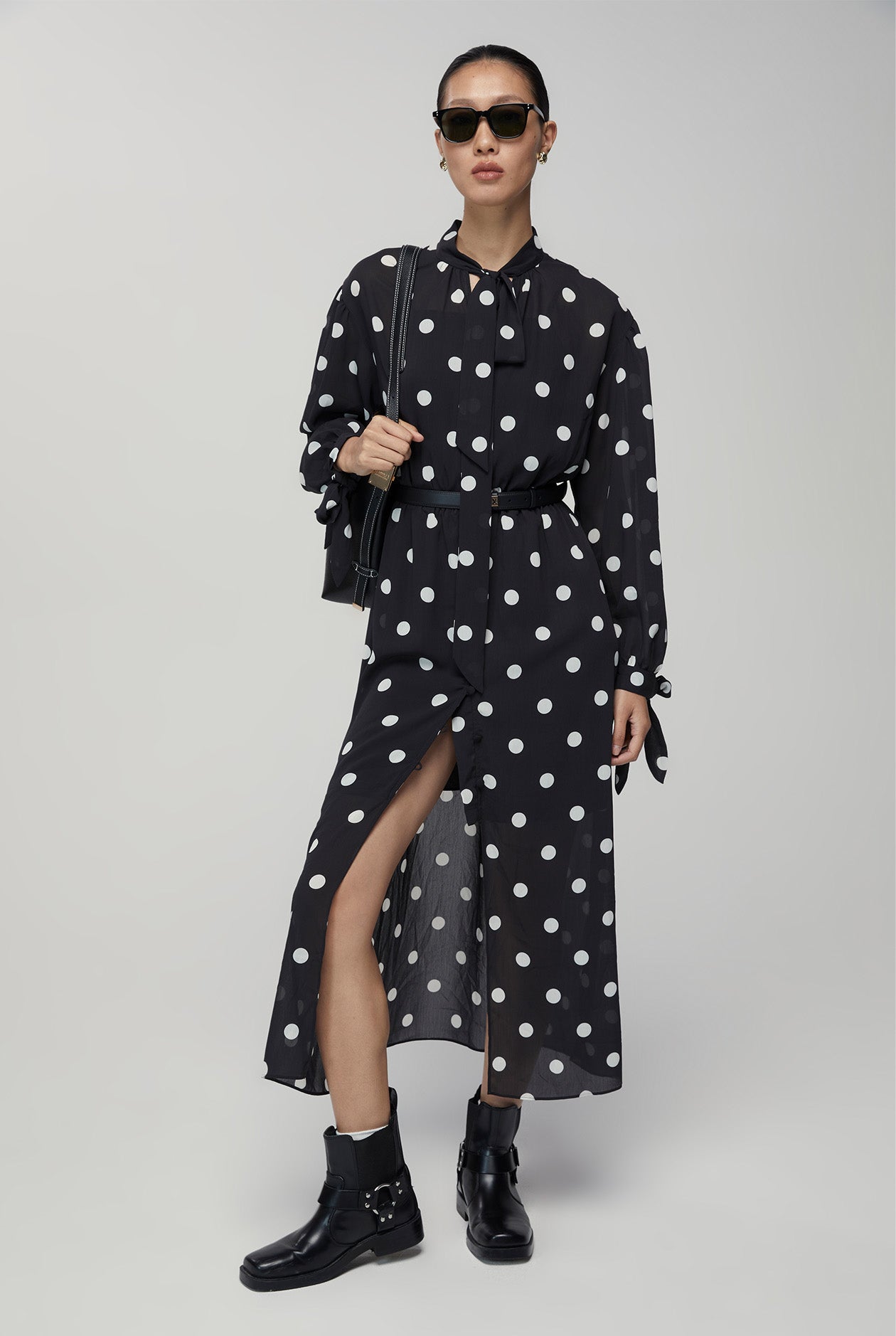 POLKA DOT MIDI DRESS
