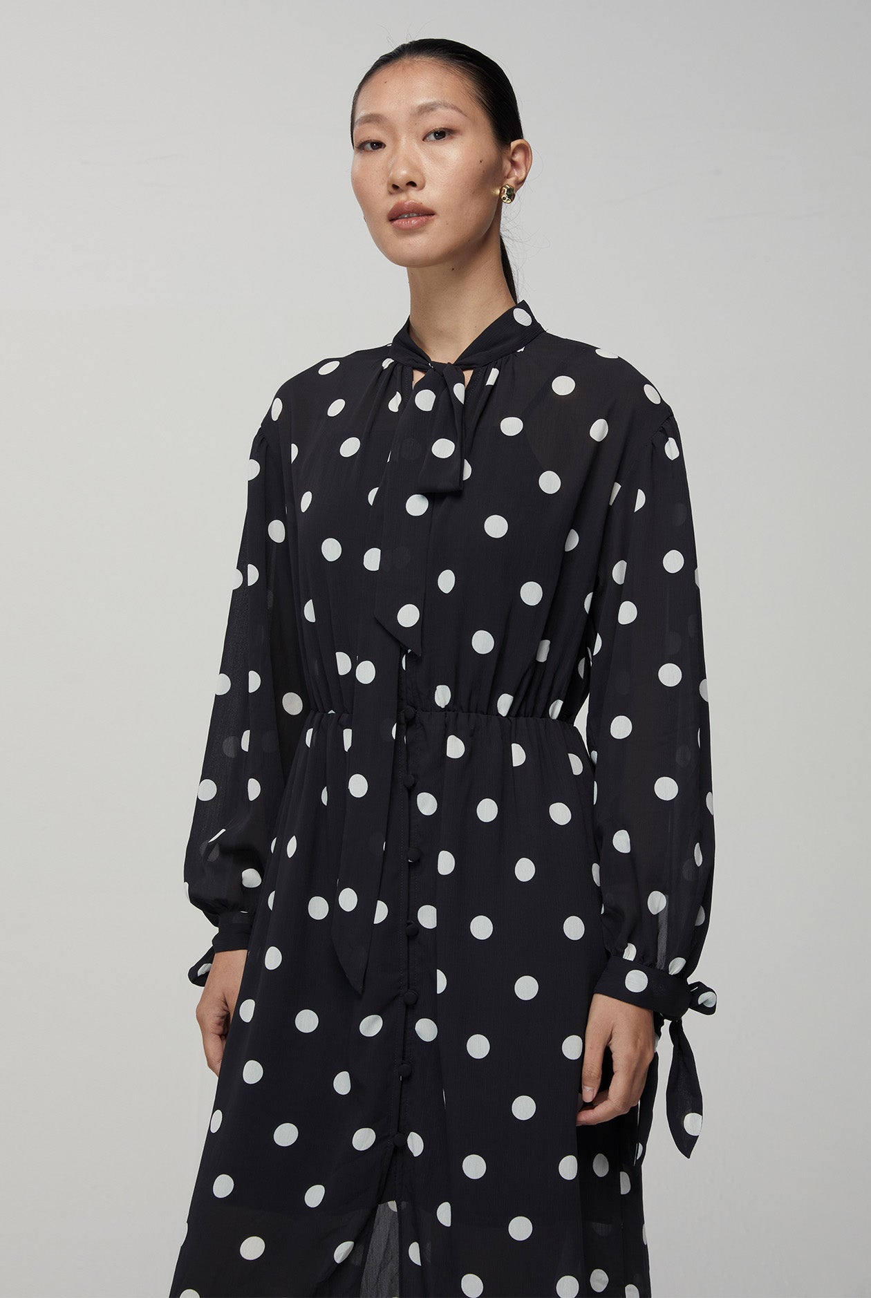 POLKA DOT MIDI DRESS