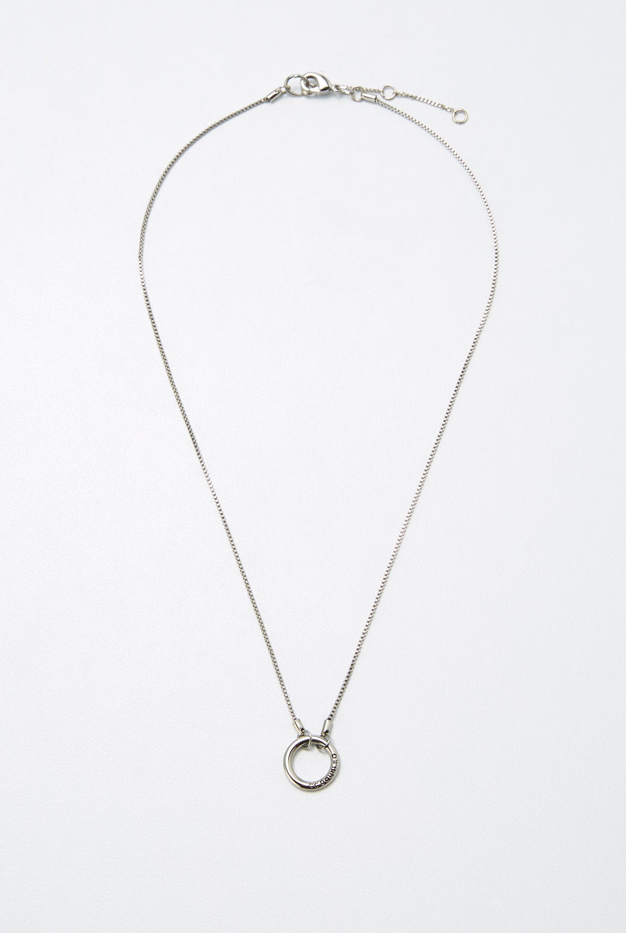 METAL RING CHARM NECKLACE