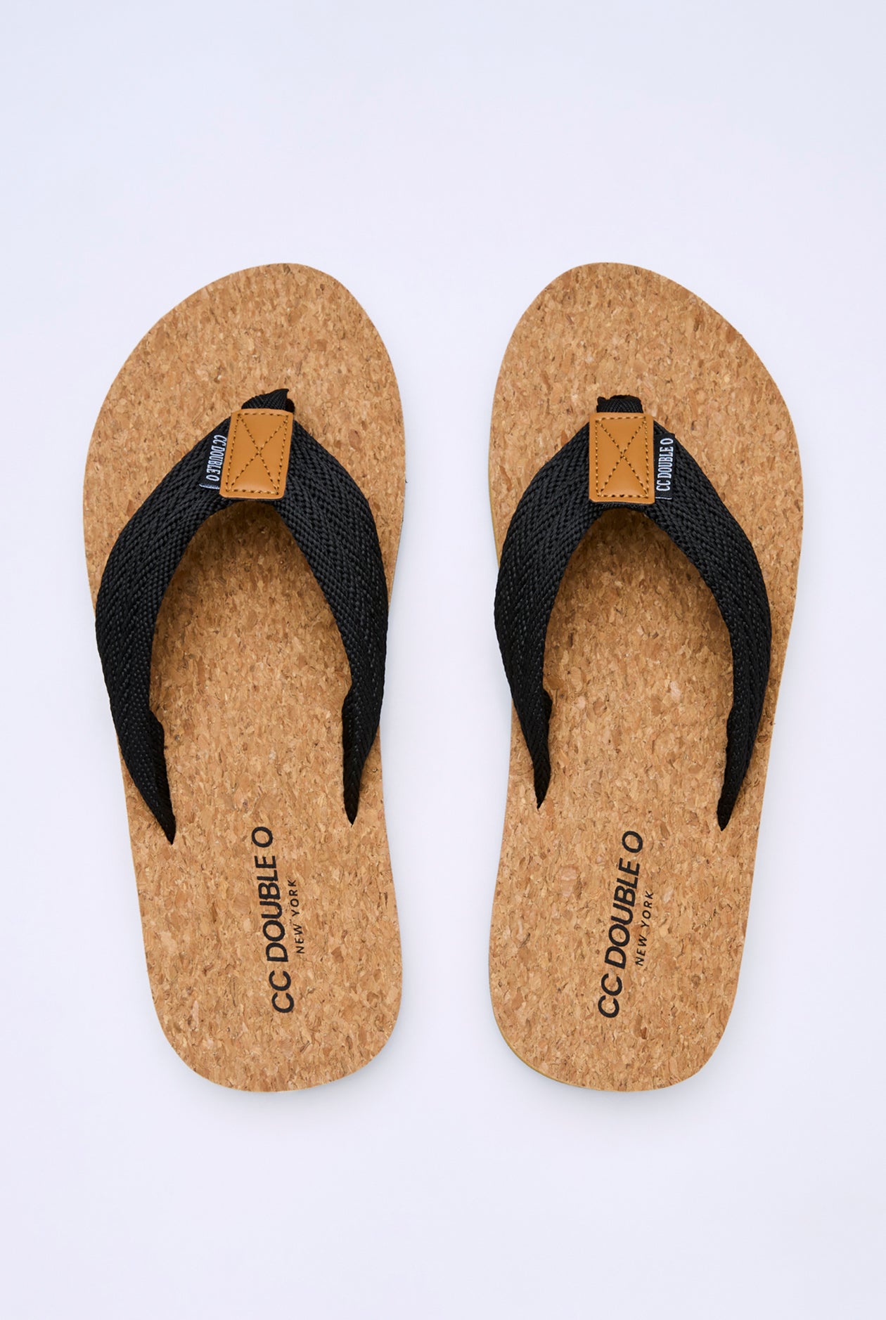 BEIGE AND BROWND LOGO FLIP FLOPS