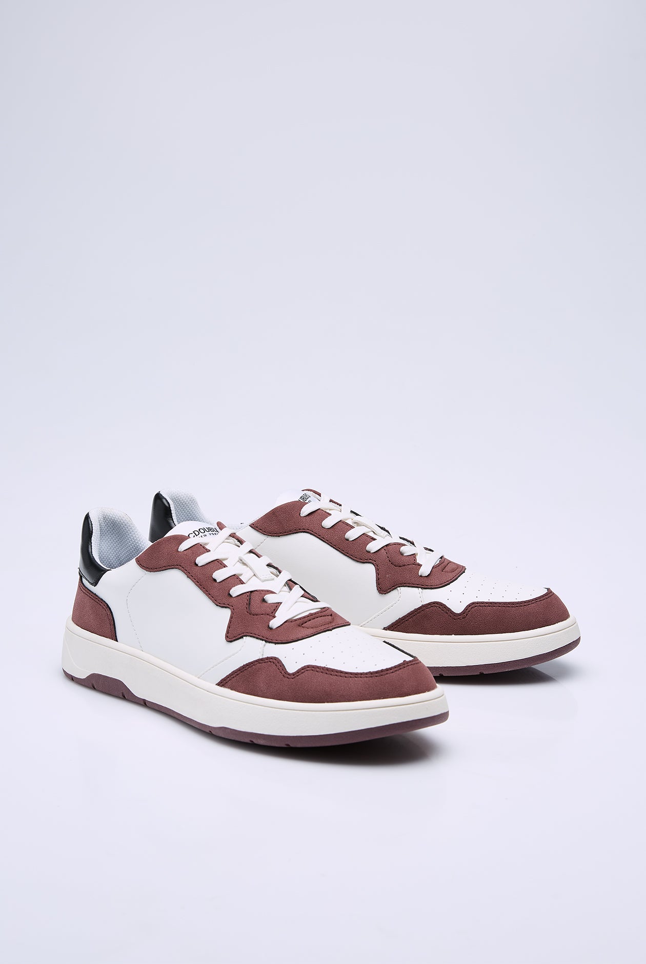 BLACK AND WHITE SUEDE SNEAKERS