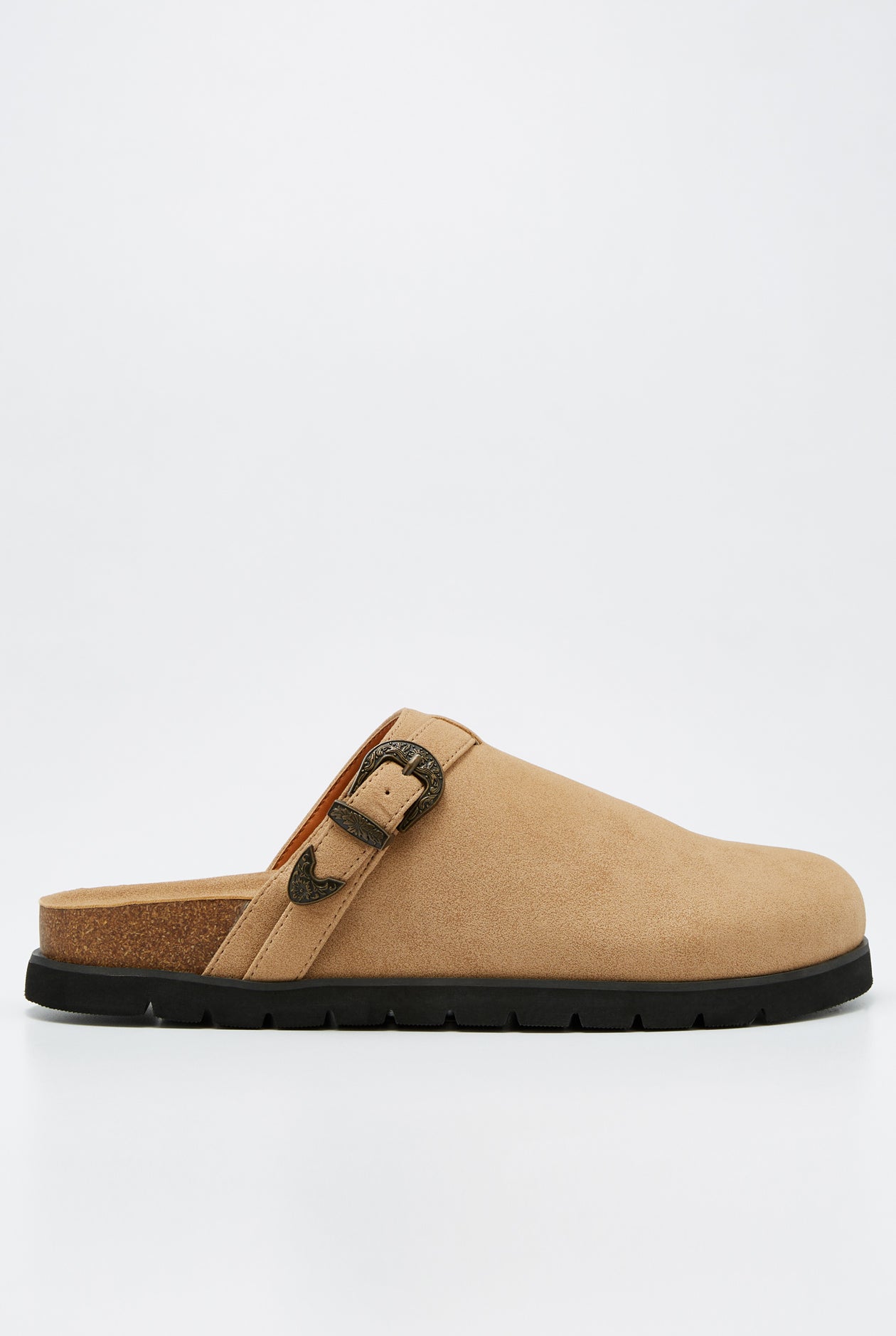 CLASSIC LEATHER CLOG MULES IN BEIGE