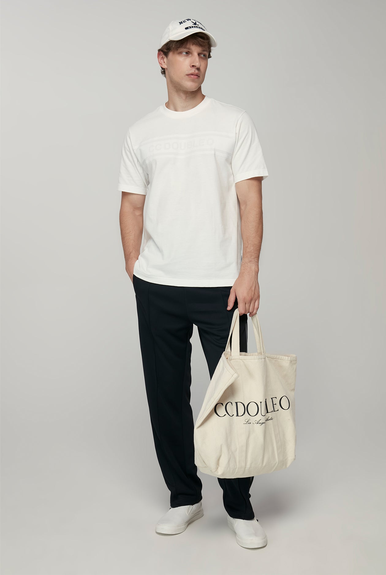 POLY TRACK STRAIGHT LEG PANTS