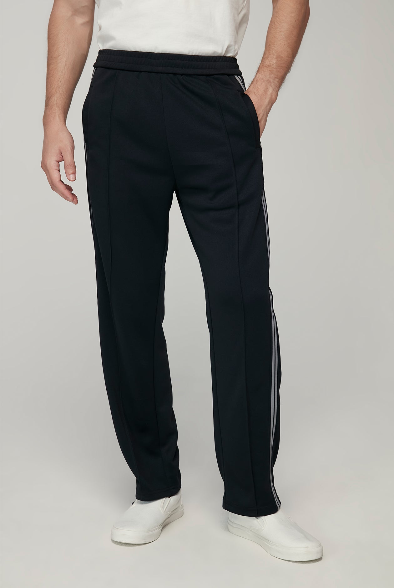 POLY TRACK STRAIGHT LEG PANTS