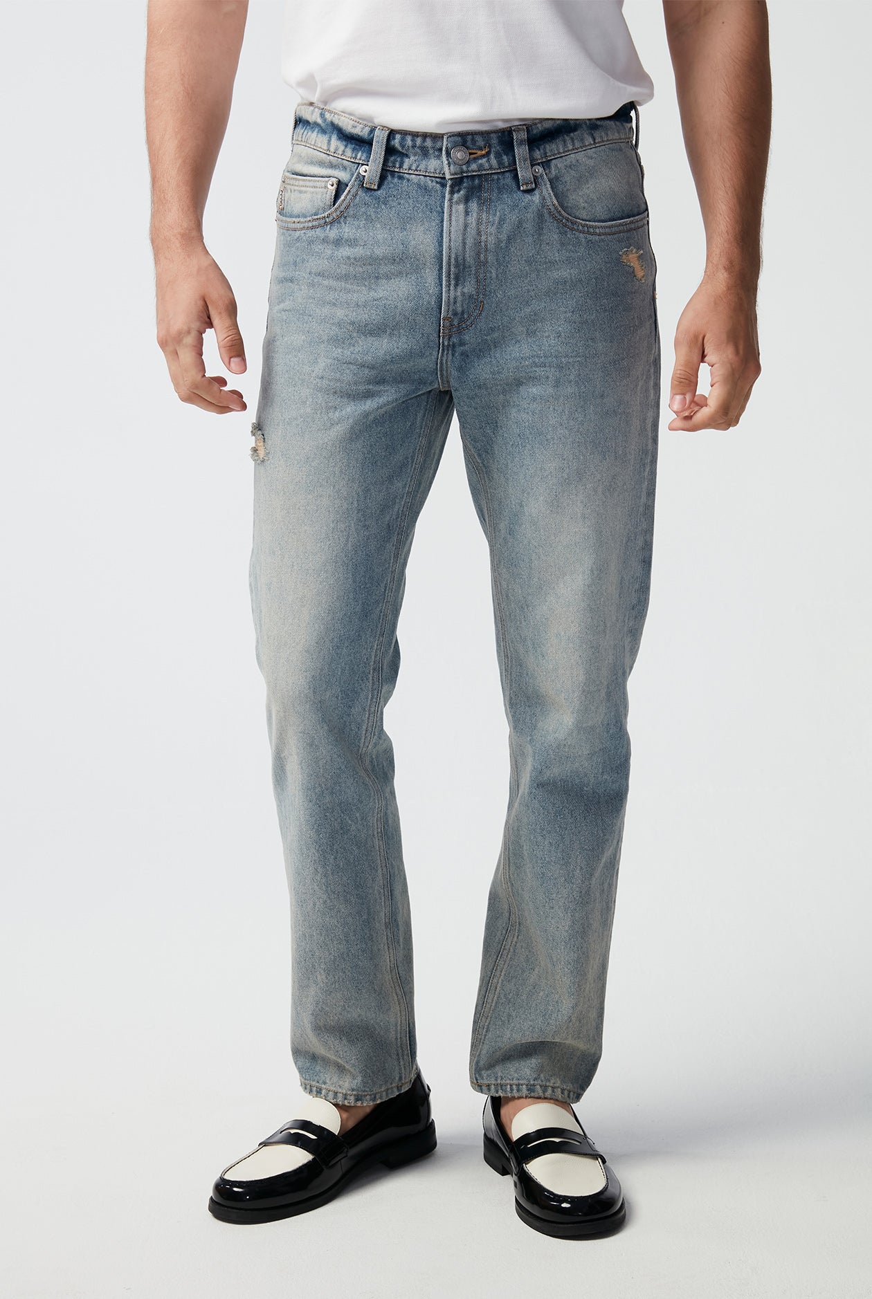 RUST TINT WASH STRAIGHT JEANS