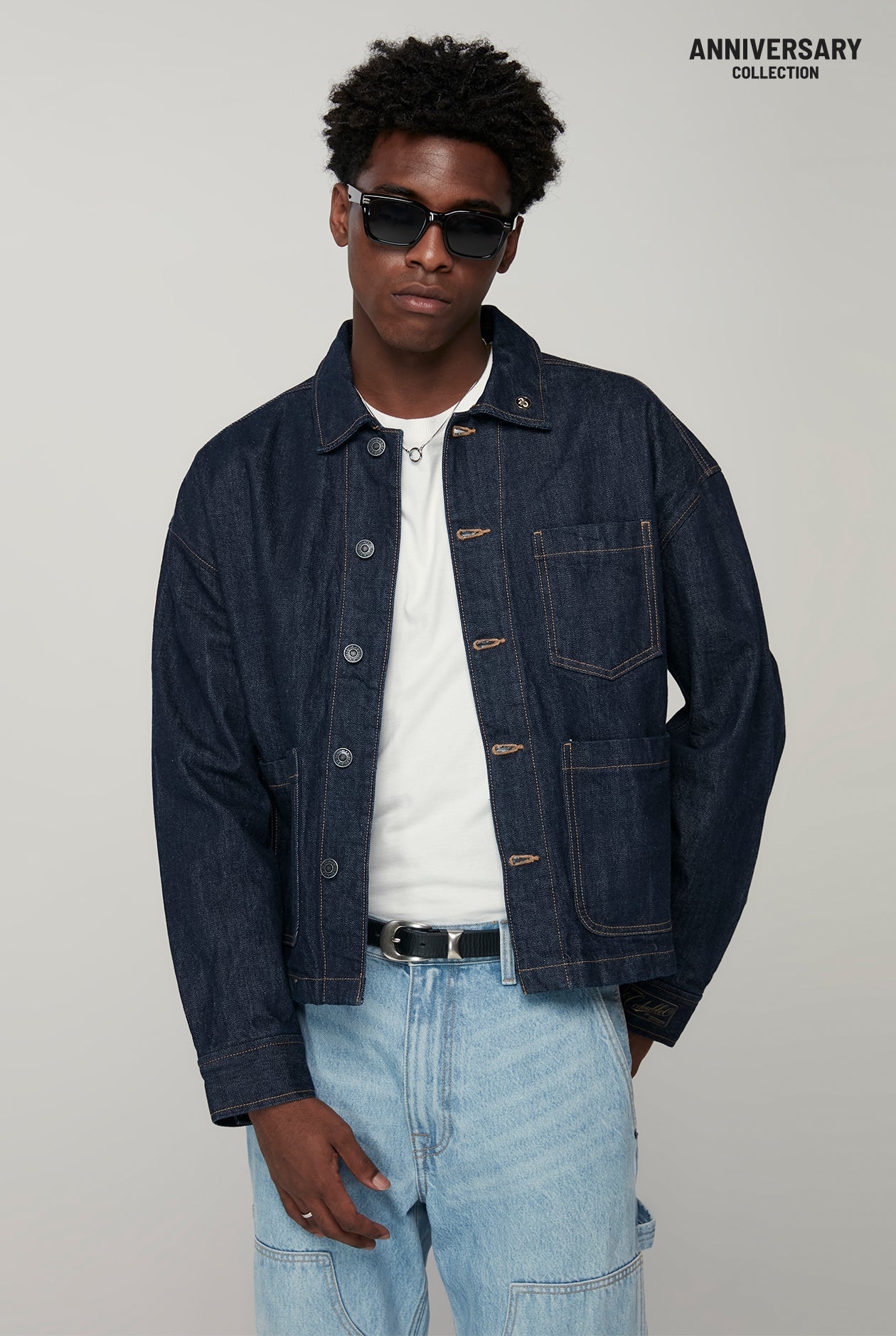 POCKETS DENIM CHORE JACKET