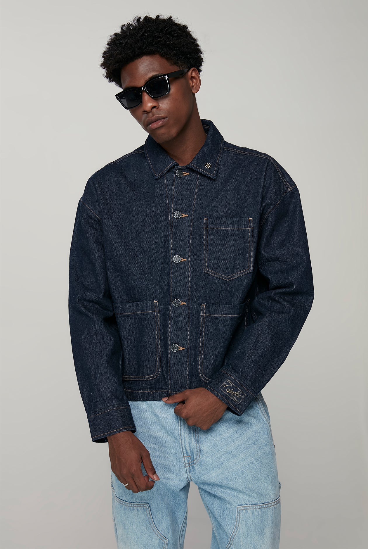 POCKETS DENIM CHORE JACKET