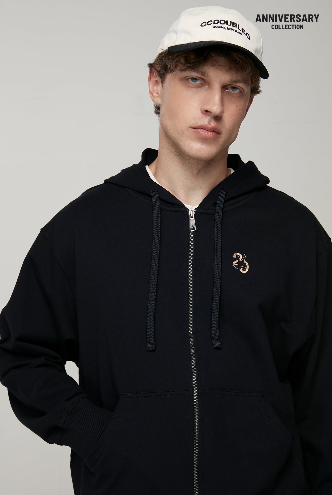 EMBROIDERY 20th ANV BIRD LOGO HOODIE