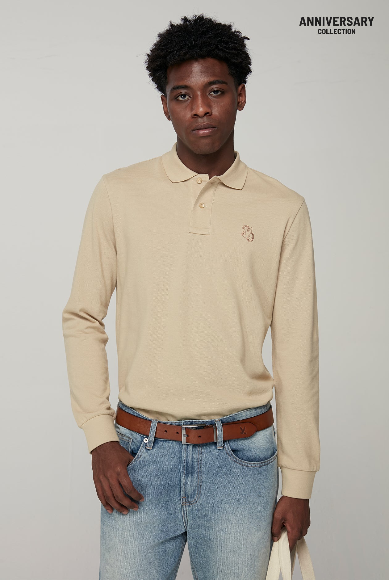 EMBROIDERY 20th ANV BIRD LOGO POLO