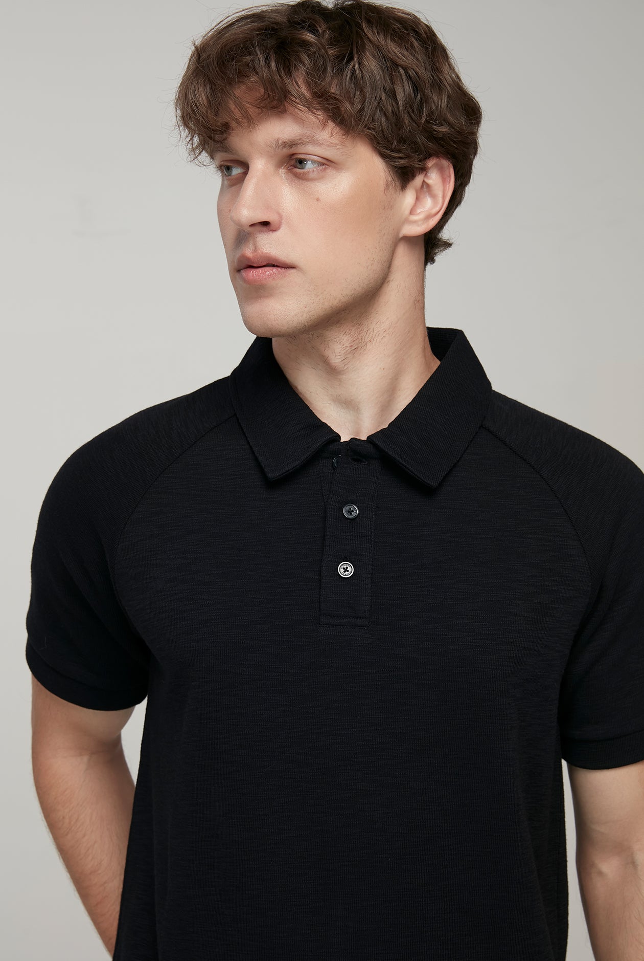 RELAXED SLUB RAGLAN POLO