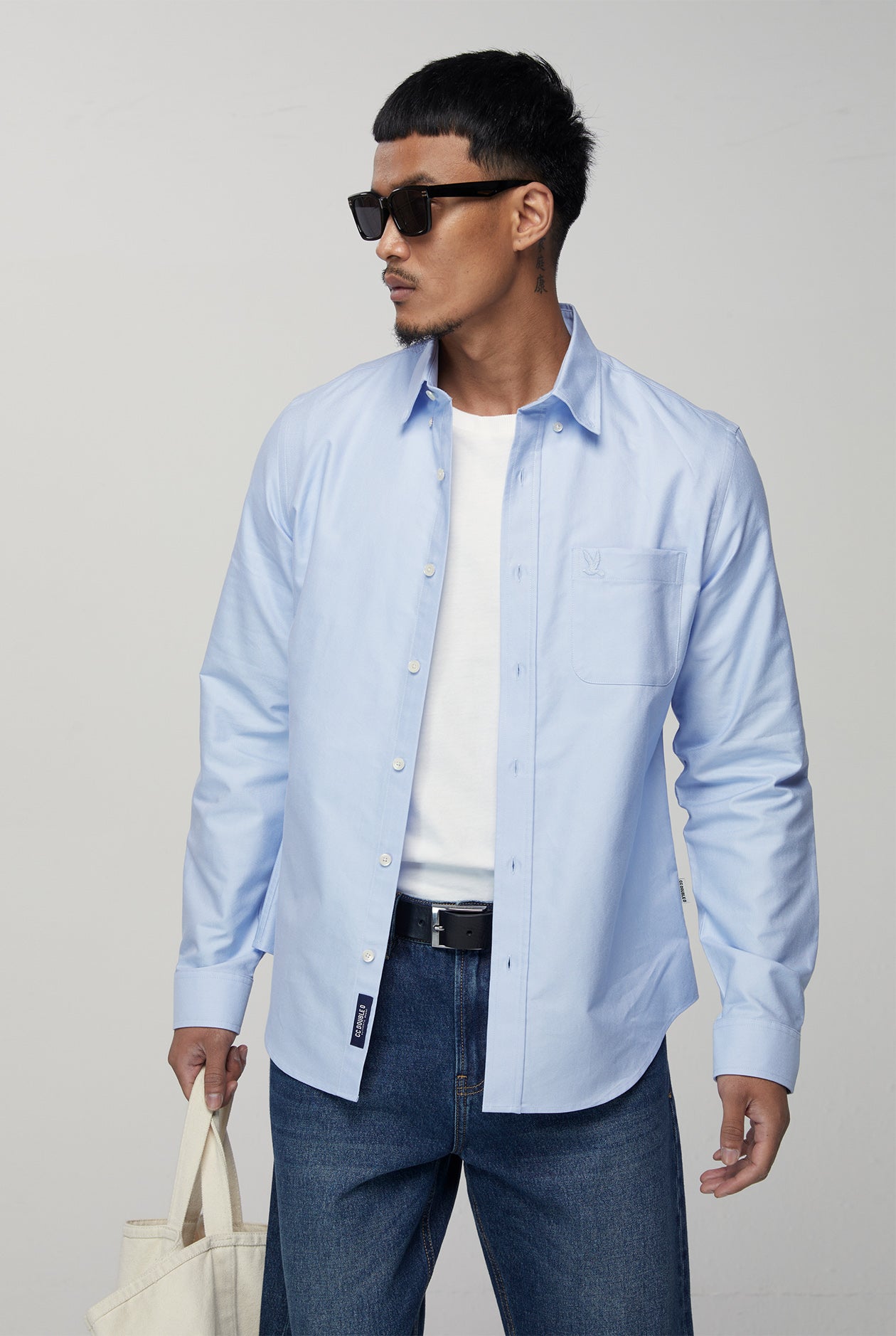 BIRD LOGO SIGNATURE LONG SLEEVE OXFORD SHIRT