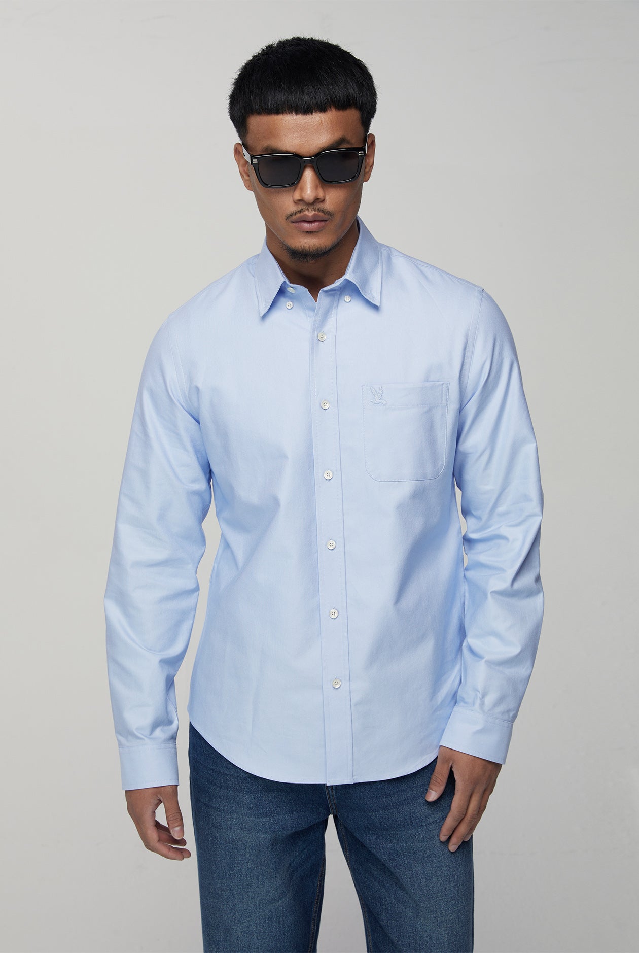 BIRD LOGO SIGNATURE LONG SLEEVE OXFORD SHIRT