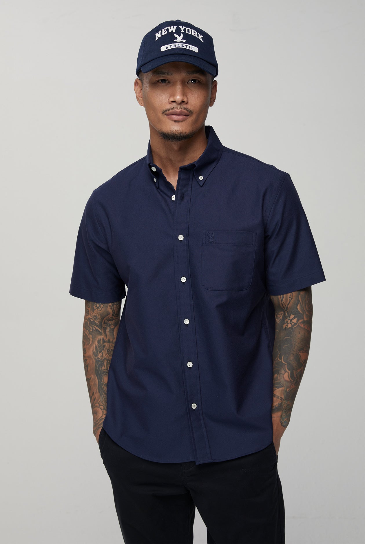 BIRD LOGO SIGNATURE SHORT SLEEVE OXFORD SHIRT