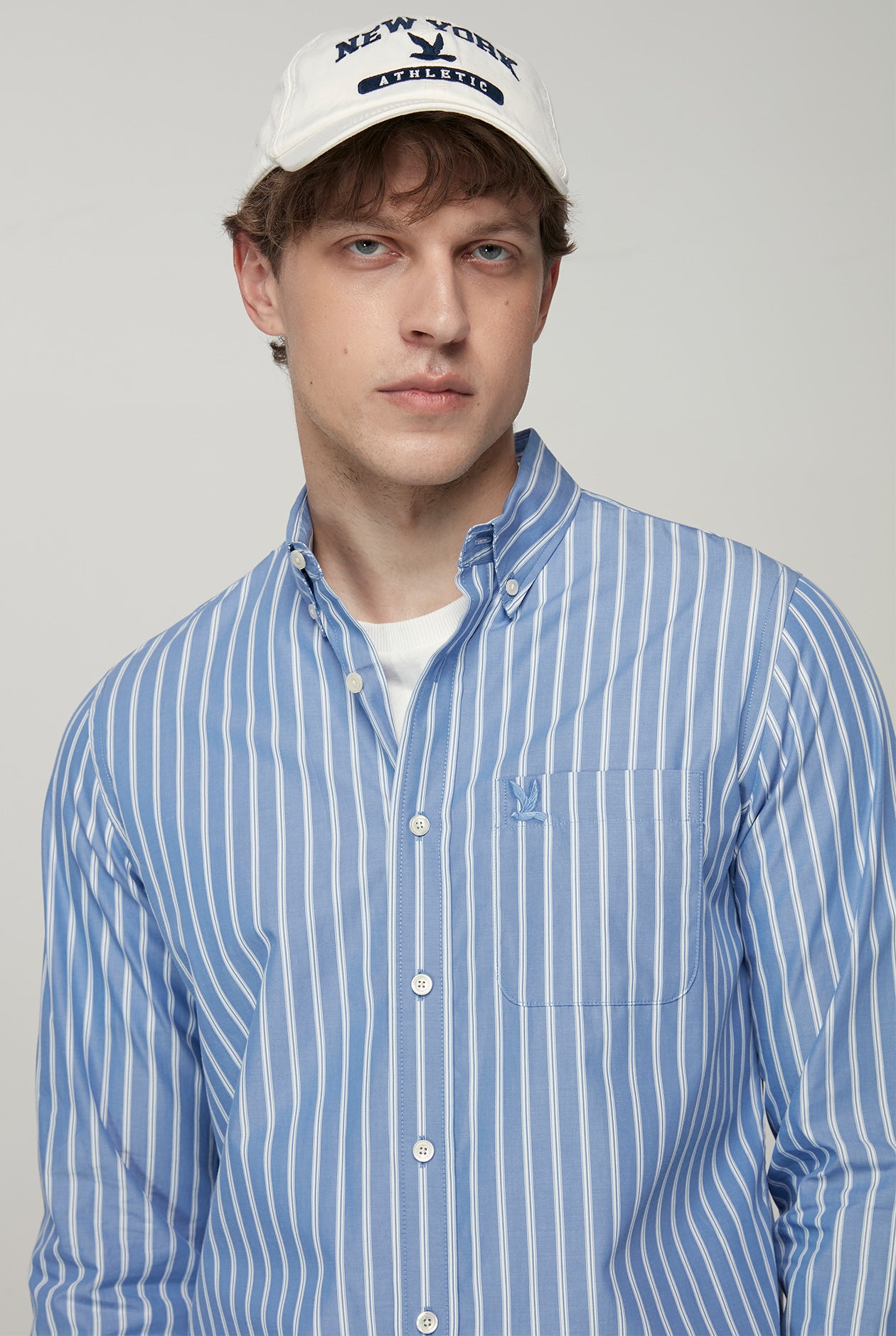 BIRD LOGO SIGNATURE STRIPED POPLIN SHIRT
