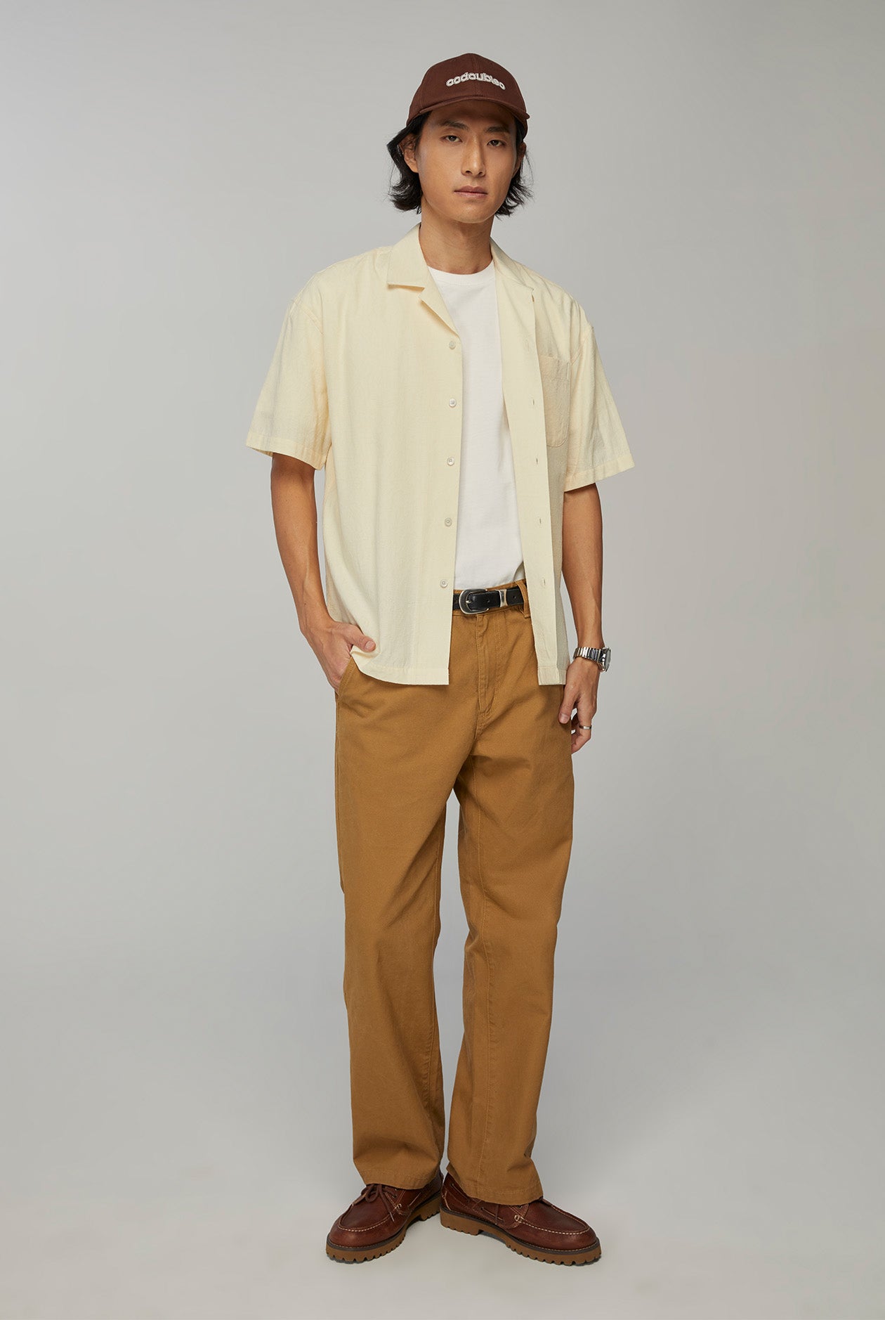 RELAXED-FIT CAMP COLLAR SHIRT