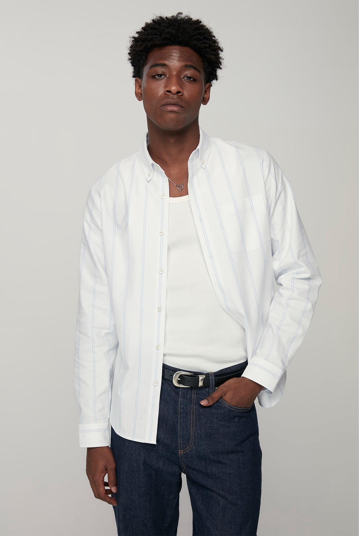 STRETCH LONG SLEEVE OXFORD SHIRT