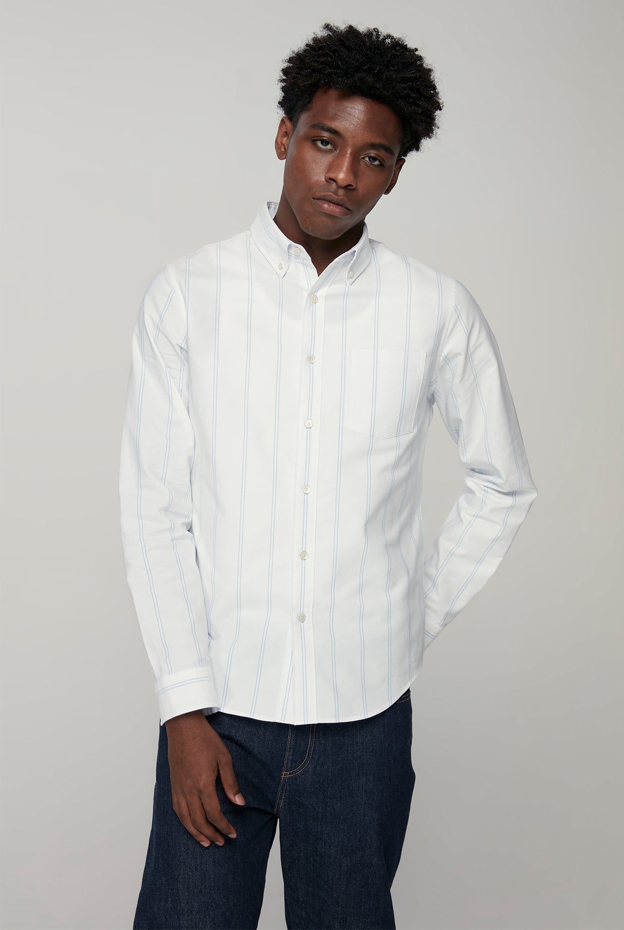 STRETCH LONG SLEEVE OXFORD SHIRT