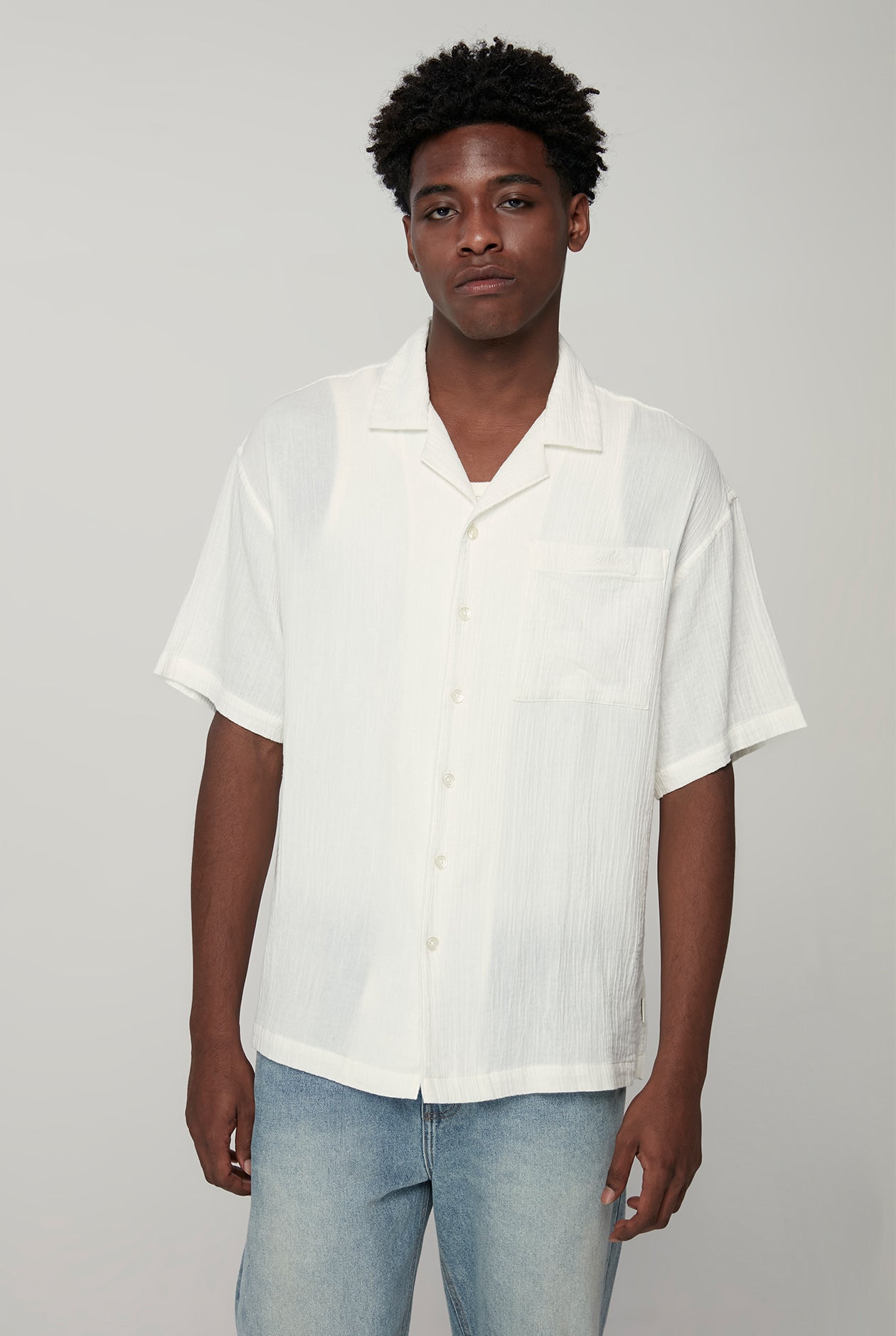 LOGO POCKET TEXTURE SHIRT