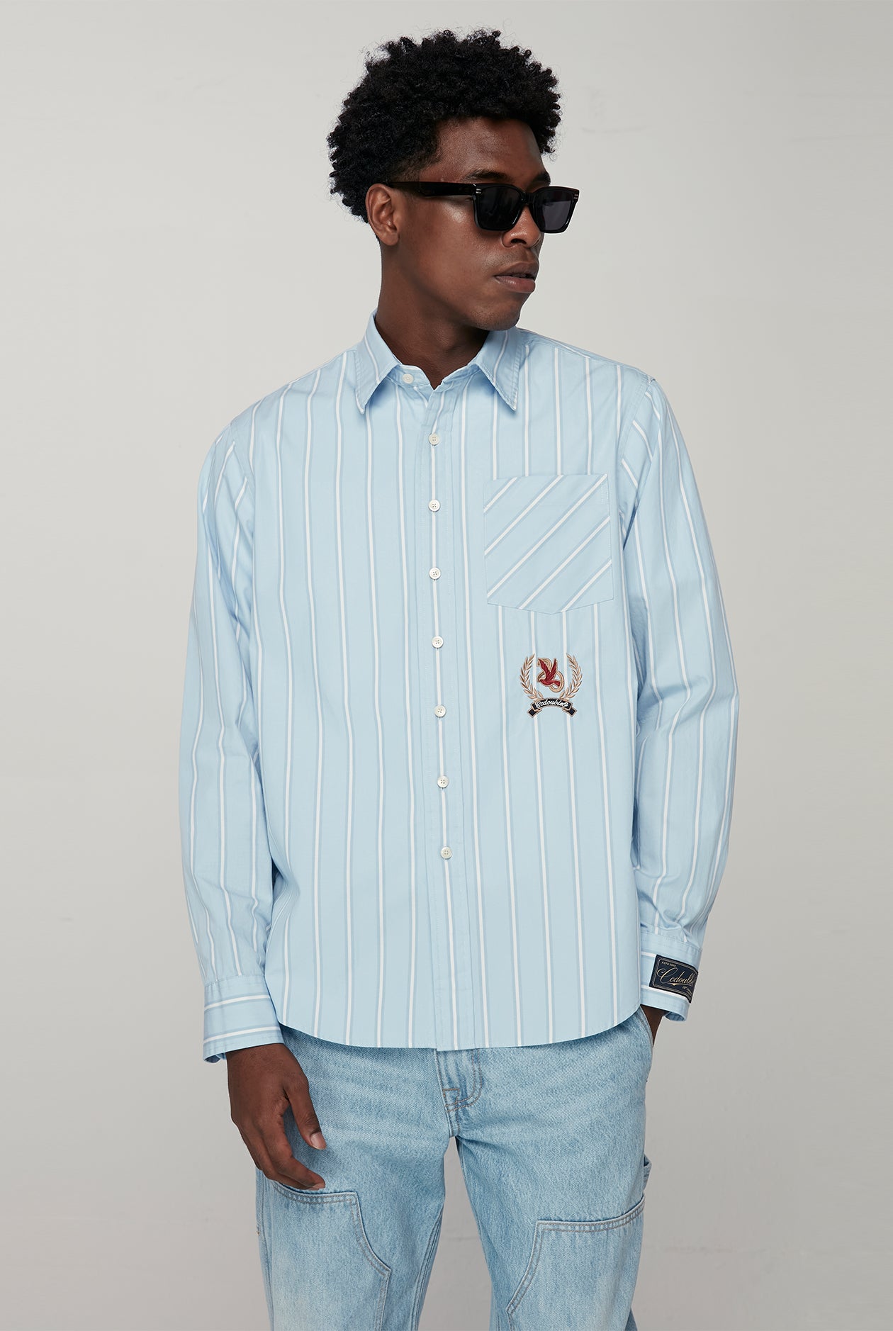 20th ANNIVERSARY BIRD LOGO STRIPED LONG SLEEVE SHIRT