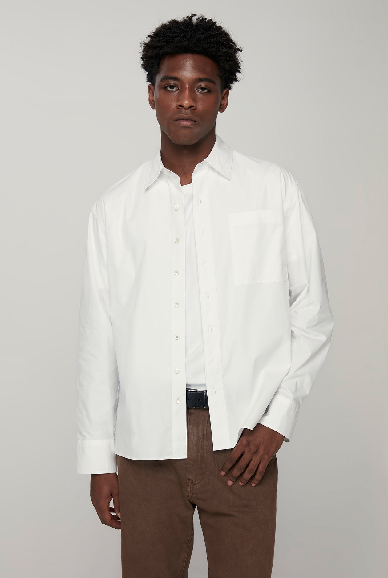 OVERSIZED POPLIN POLO SHIRT
