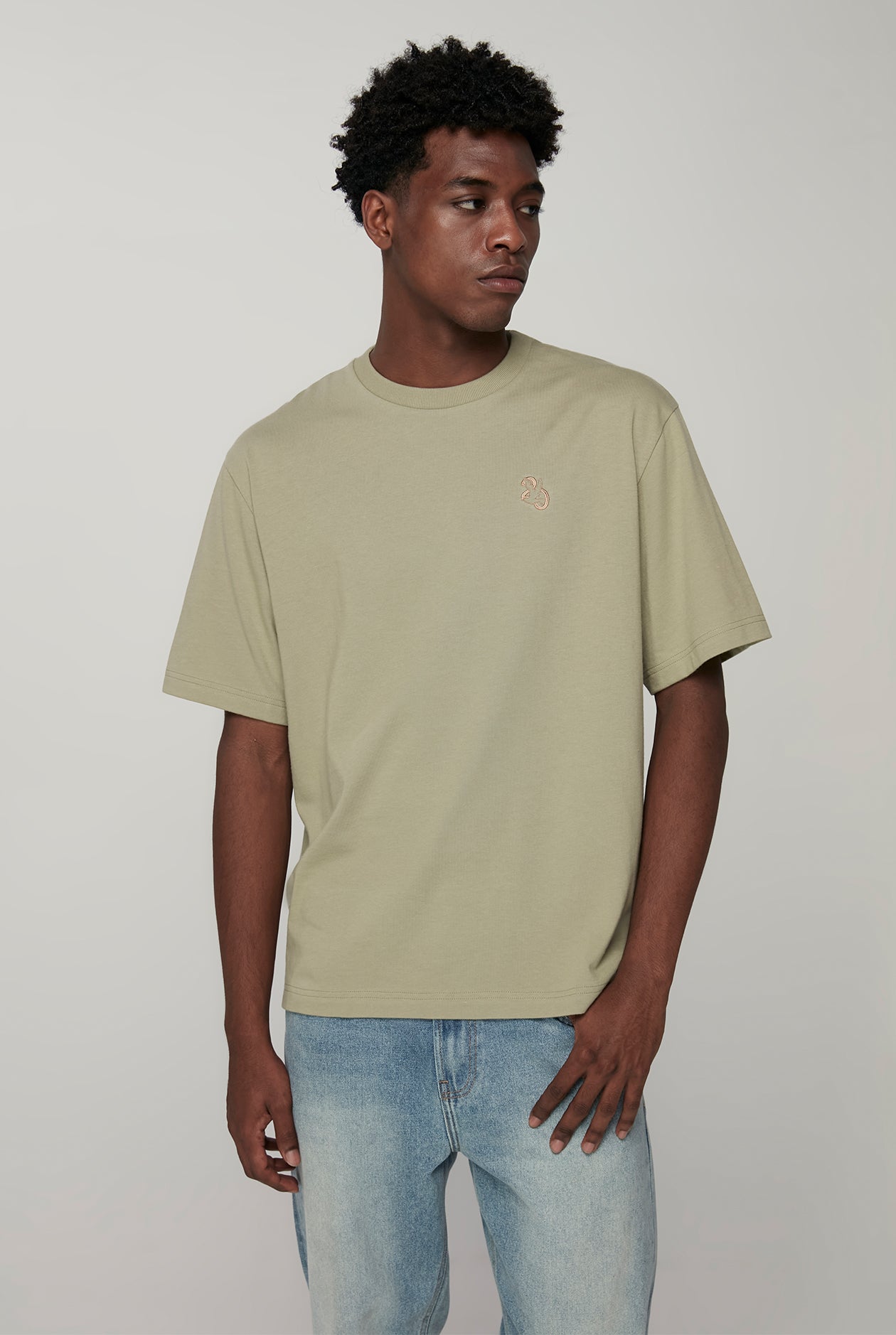 OVERSIZED EMBROIDERY 20th ANV BIRD LOGO TEE