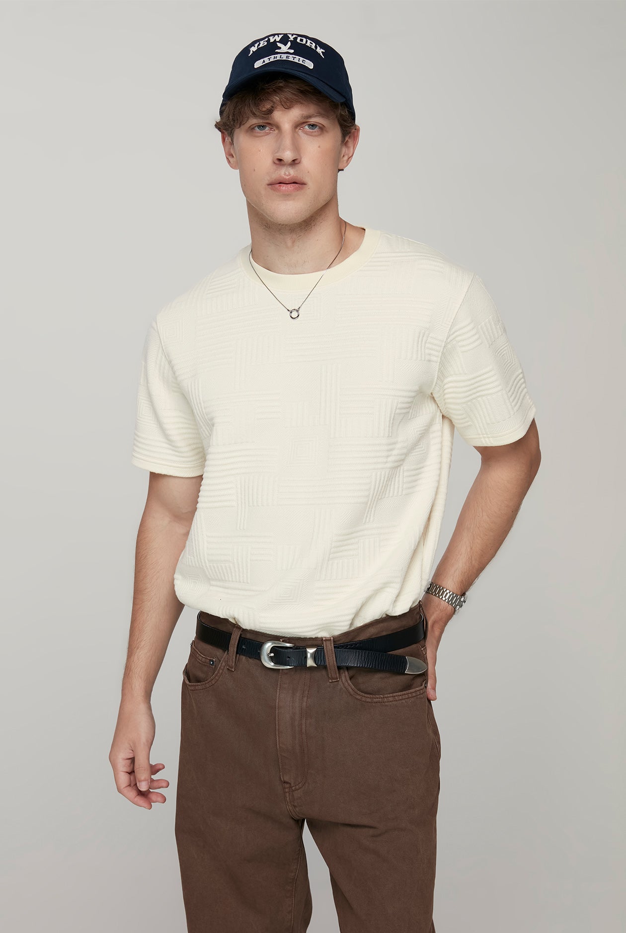 RELAXED FIT JACQUARD TEE