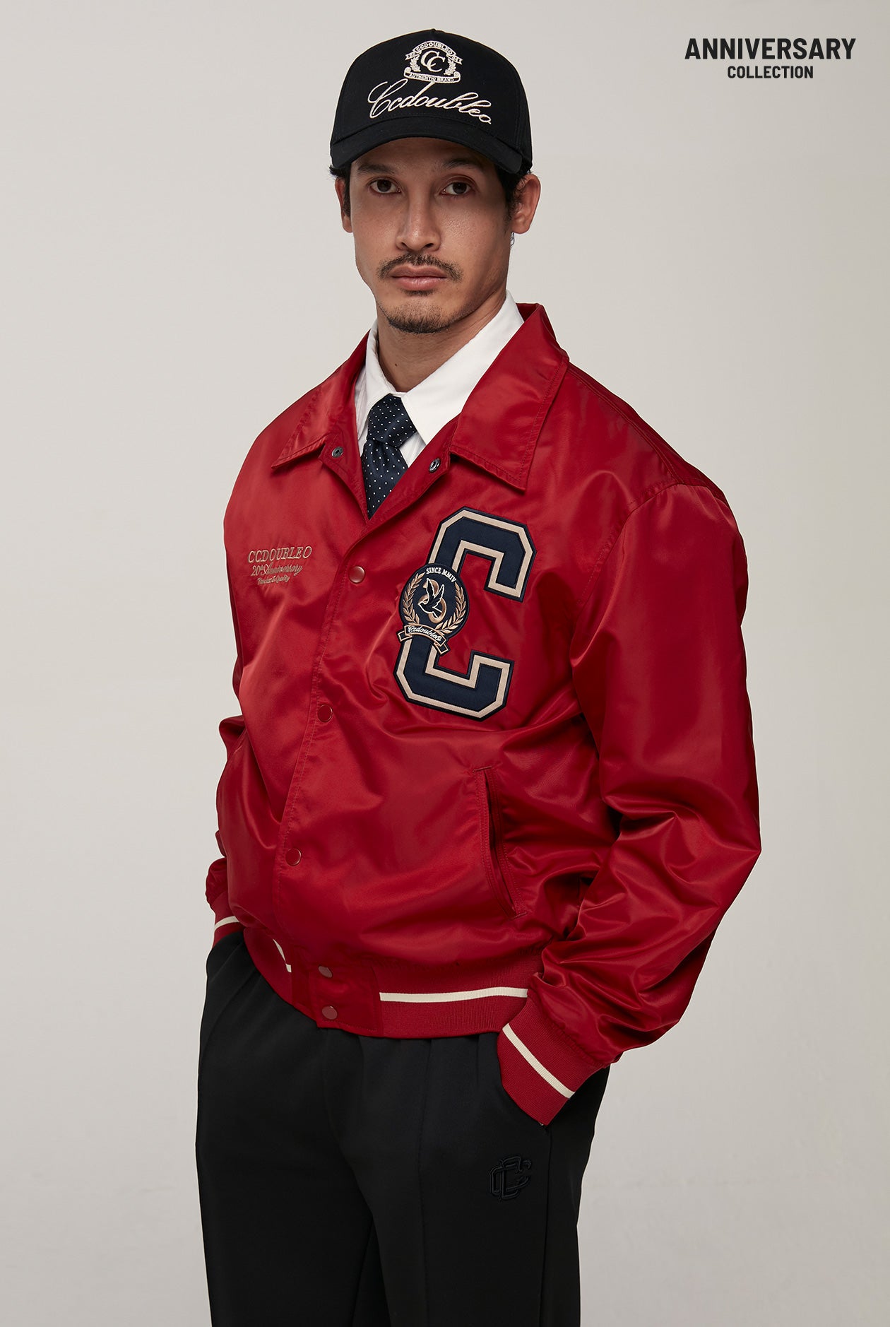 20th ANNIVERSARY ICONIC LOGO VARSITY JACKET