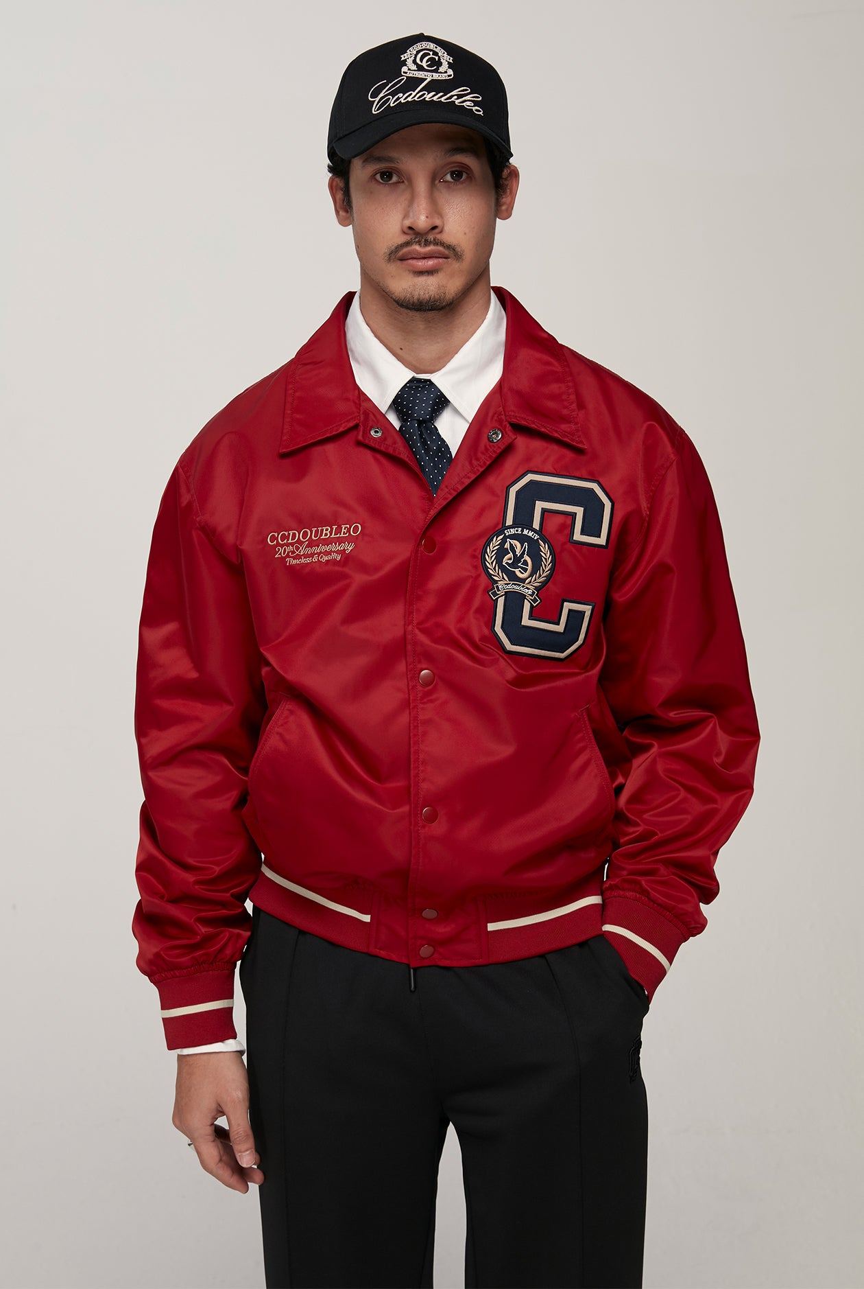 20th ANNIVERSARY ICONIC LOGO VARSITY JACKET