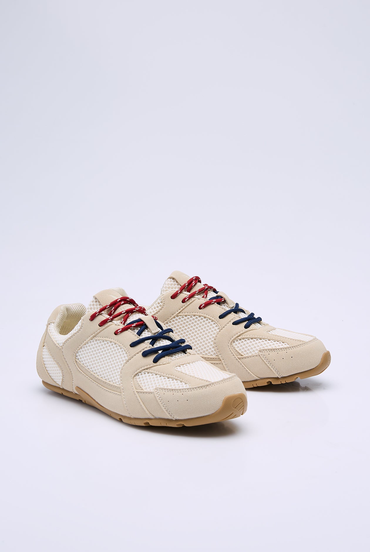 LACE-UP MESH SNEAKERS