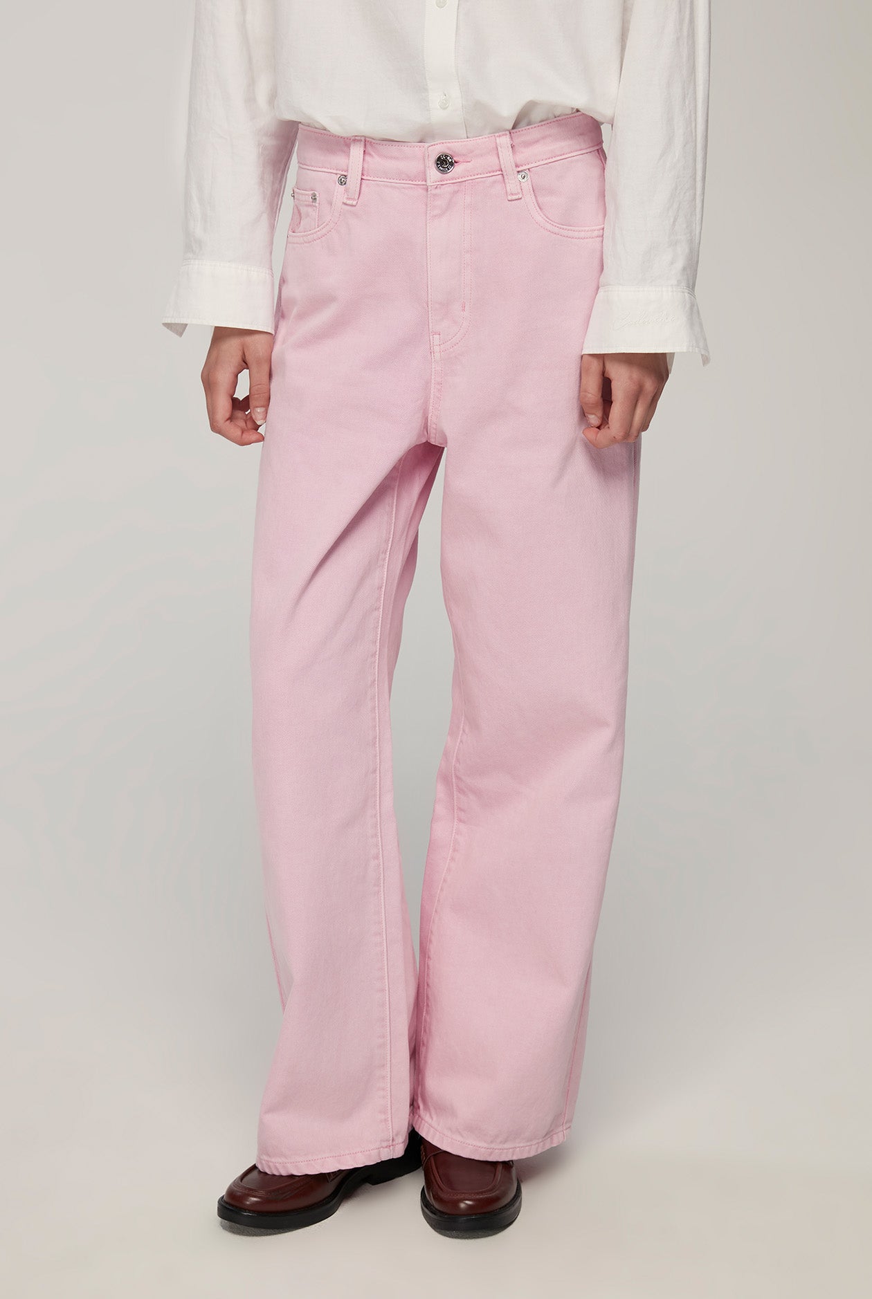 STRIPED CORDUROY BAGGY PANTS