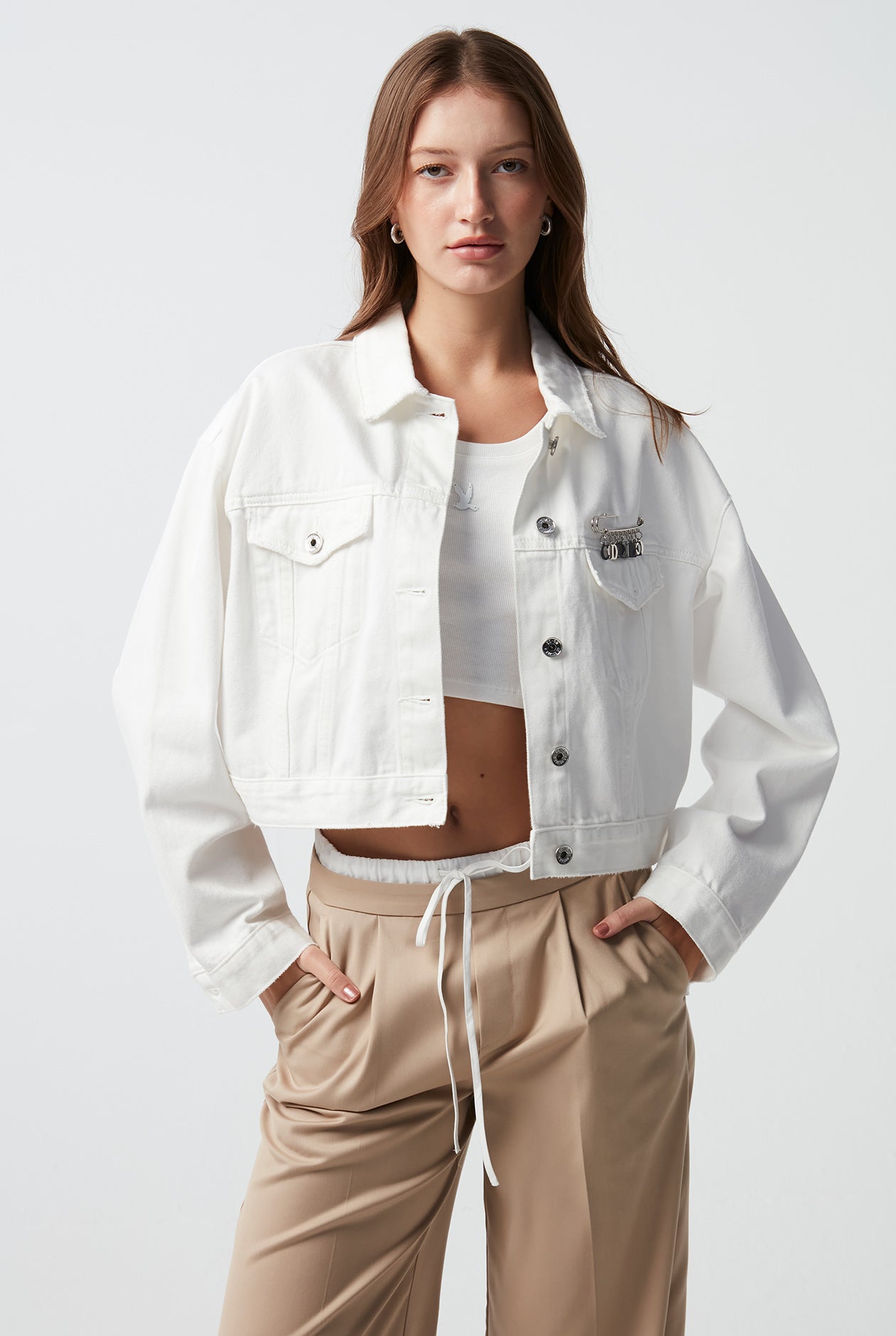 WHITE DENIM JACKET