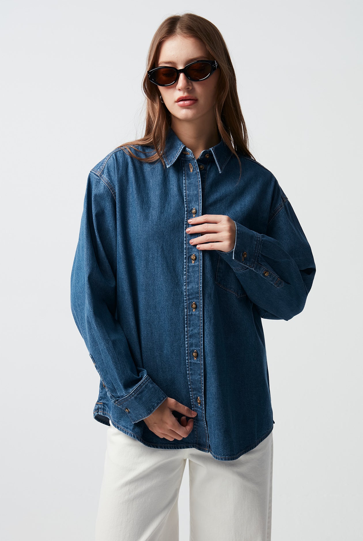 LONG SLEEVE DENIM SHIRT
