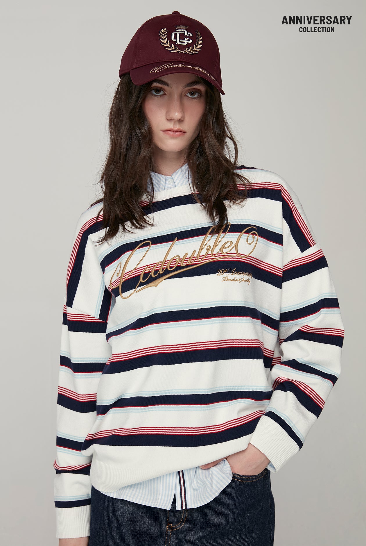 20th ANNIVERSARY STRIPED PULLOVER