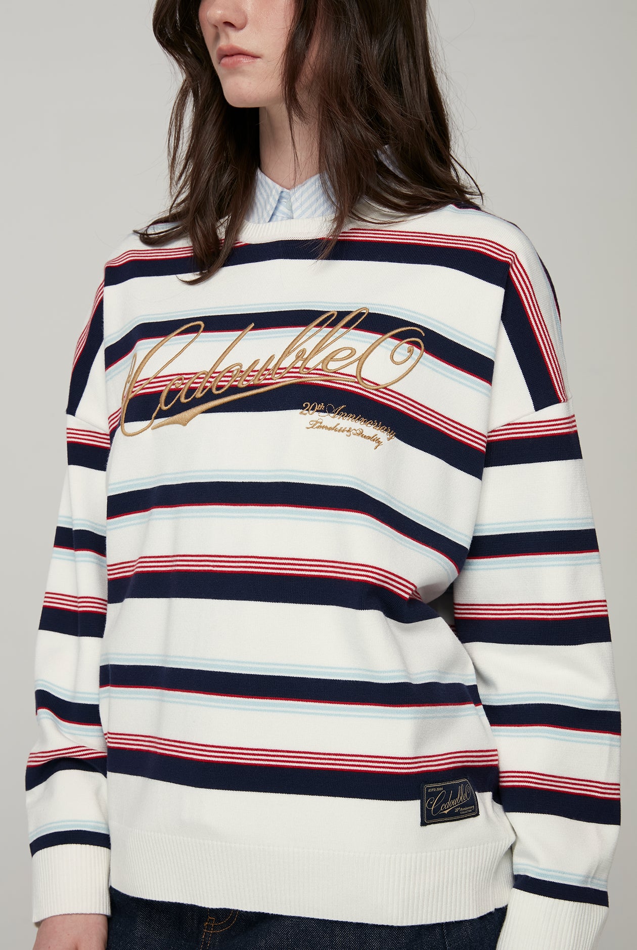20th ANNIVERSARY STRIPED PULLOVER