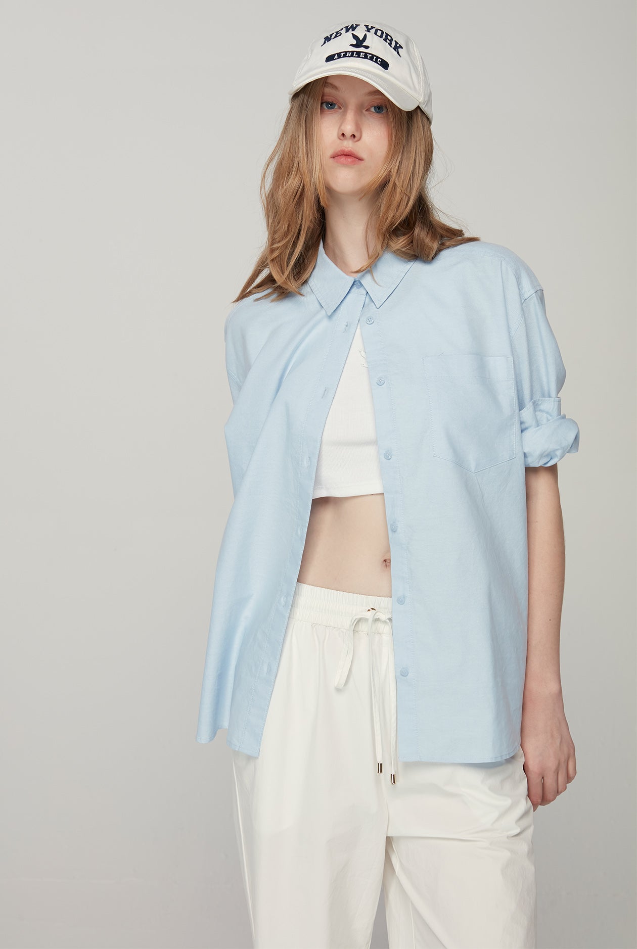 OXFORD SHIRT WITH LOGO DETAIL